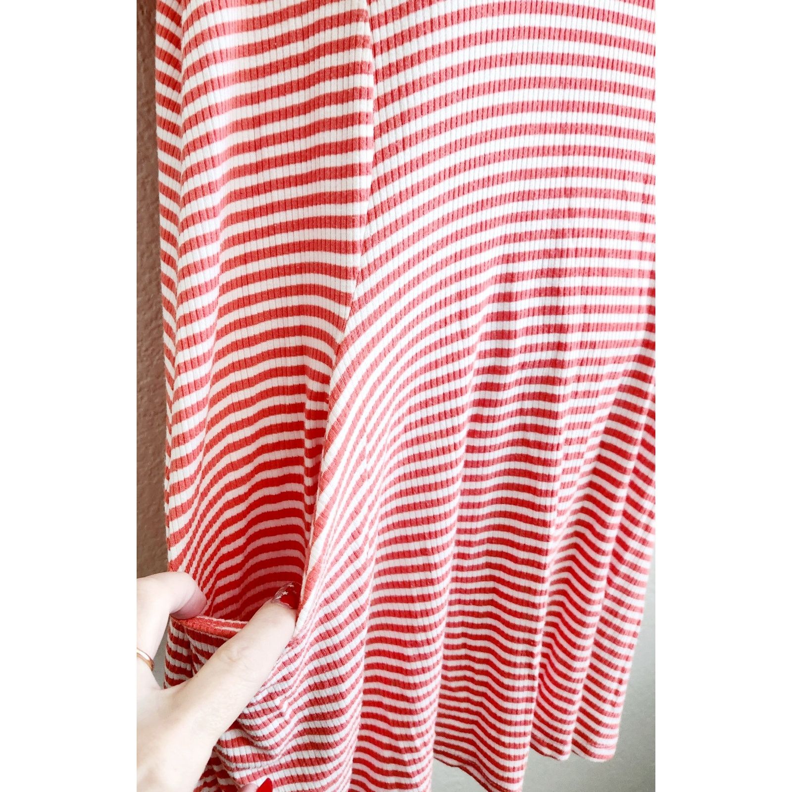 Other Lilypad Orange White Striped Mini Dress Front Pockets M Size M / US 6-8 / IT 42-44 - 2 Thumbnail
