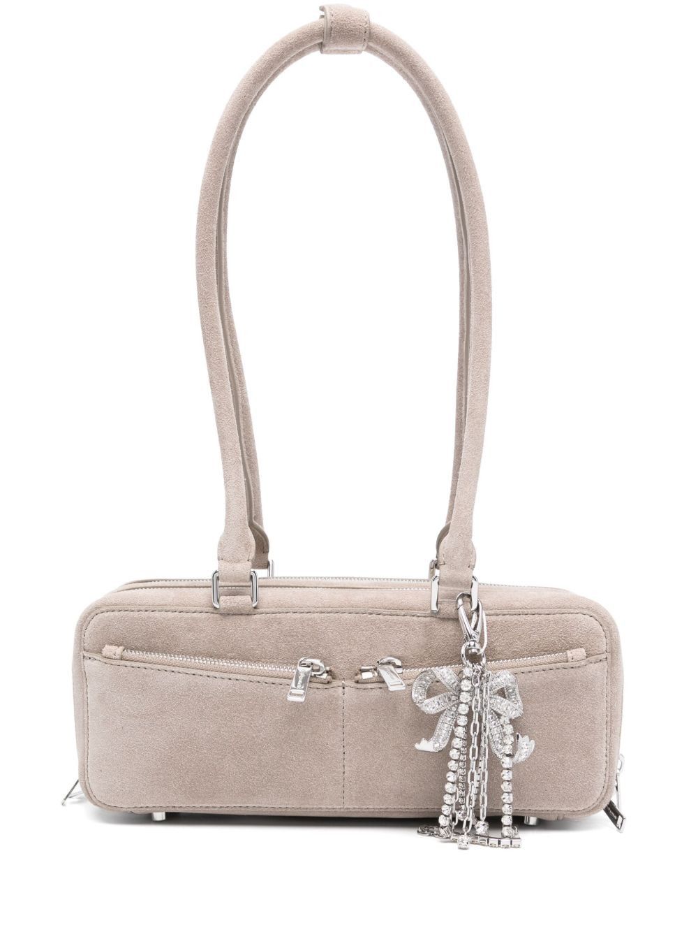 Self Portrait Suede Baguette Shoulder Bag, Women's