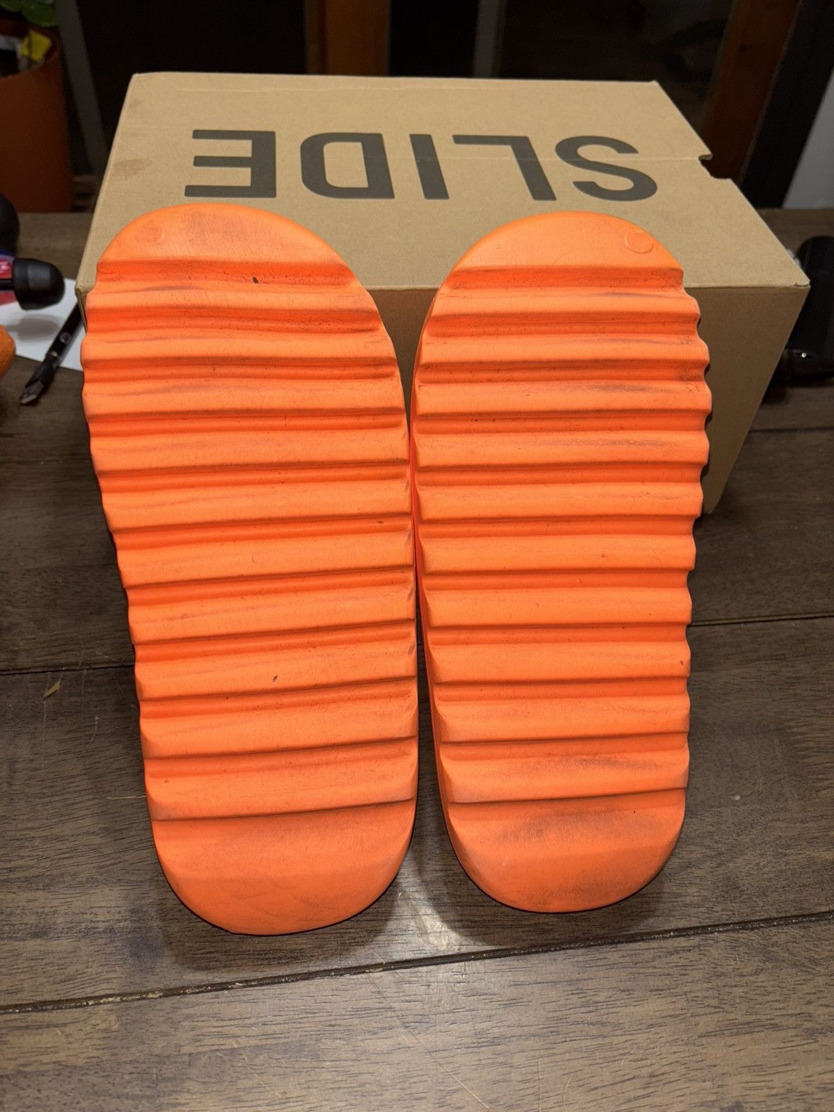 Adidas Adidas Yeezy slide Enflame Orange Size US 12 / EU 45 - 4 Thumbnail