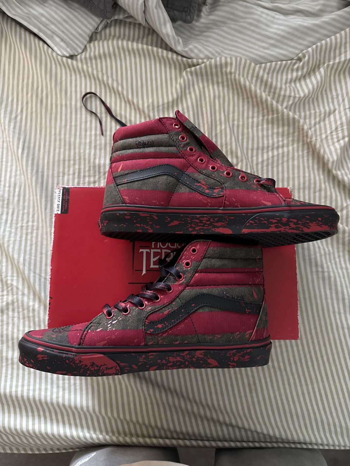 Vans Vans Sk8 House of Horrors Freddy Kruger Size US 11.5 / EU 44-45 - 2 Thumbnail