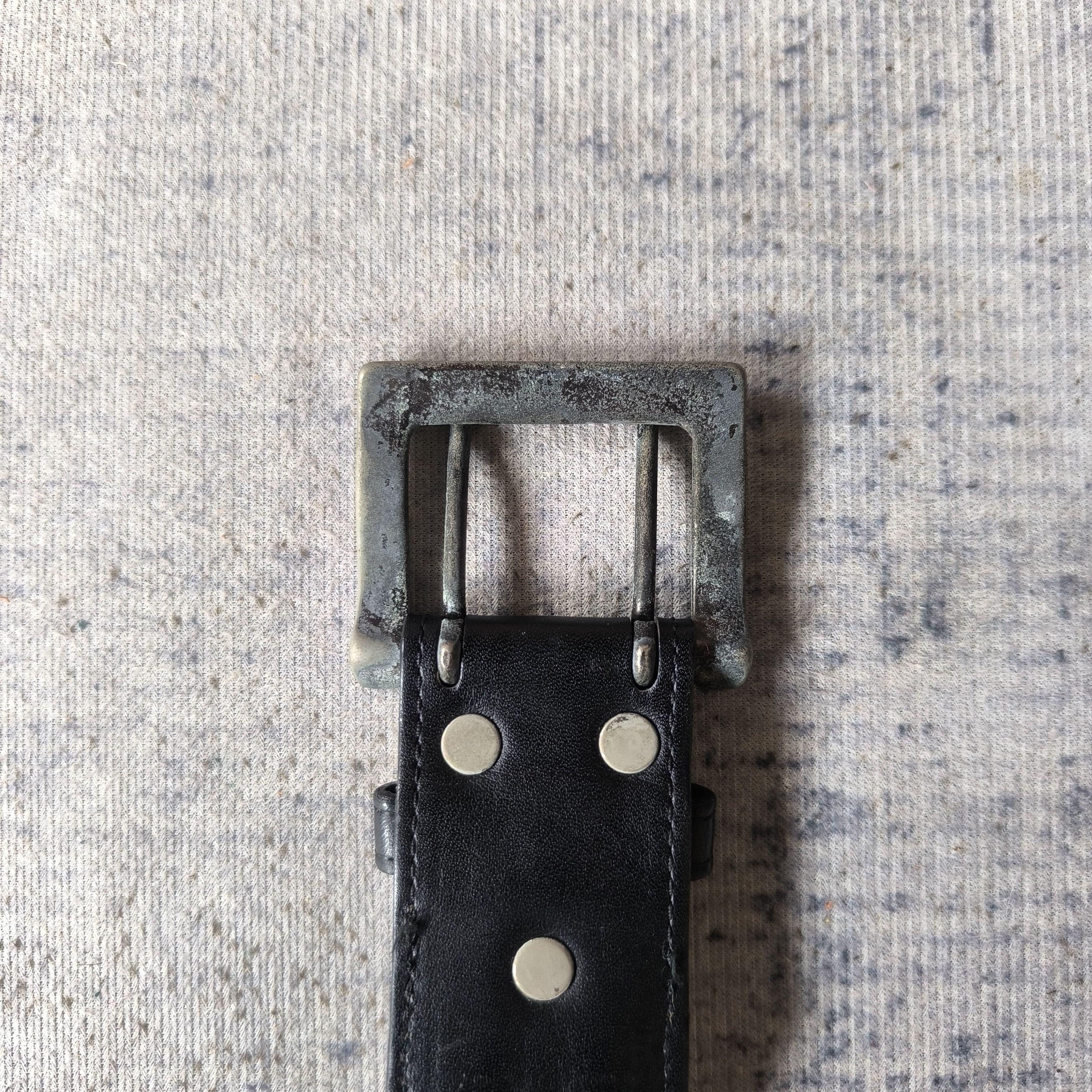 14th Addiction 💥 Segment rupert double prong zip punk rock leather belt Size ONE SIZE - 4 Thumbnail
