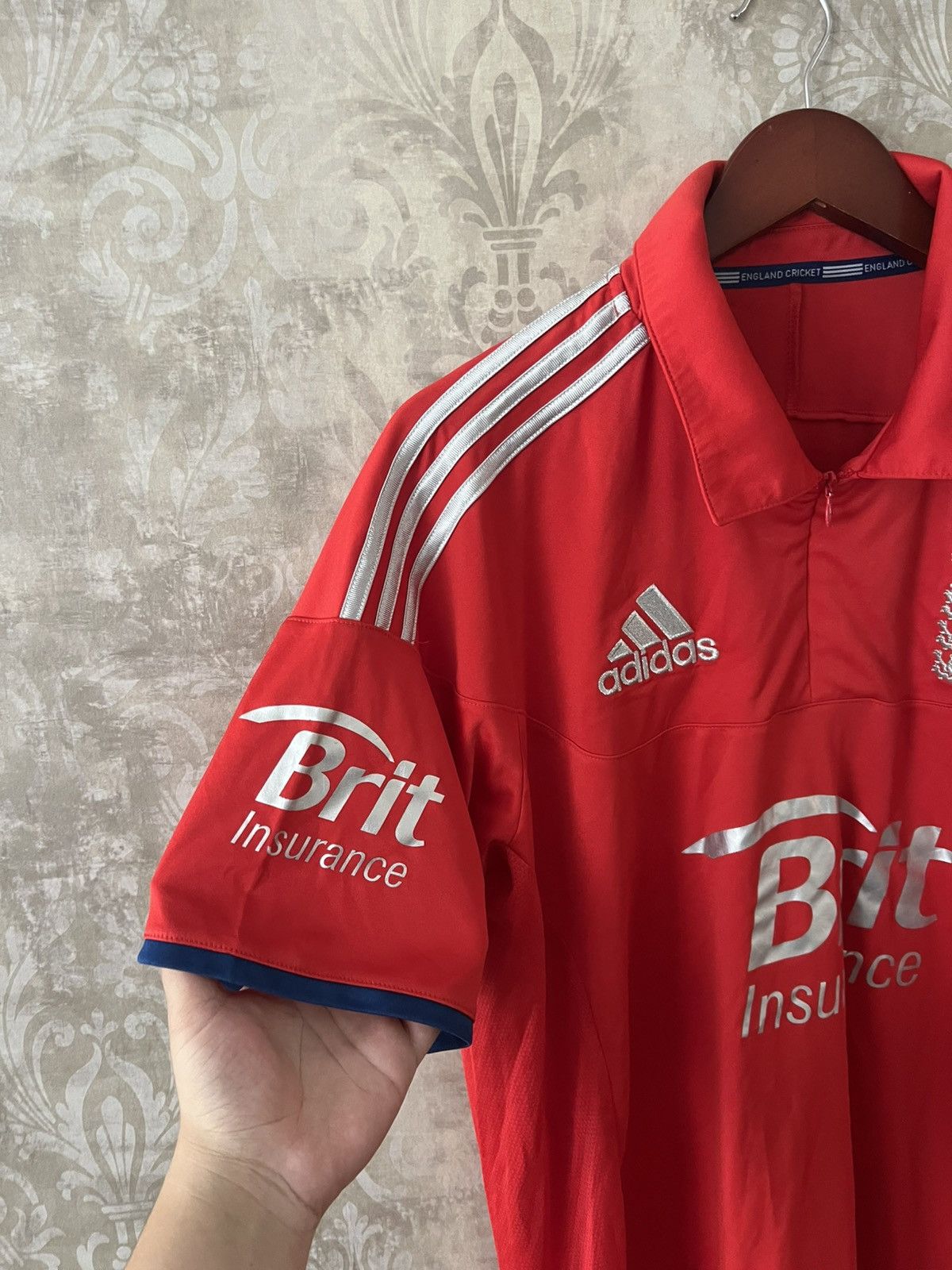 Adidas Adidas England Team Jersey Cricket Polo Shirt Size US L / EU 52-54 / 3 - 4 Thumbnail