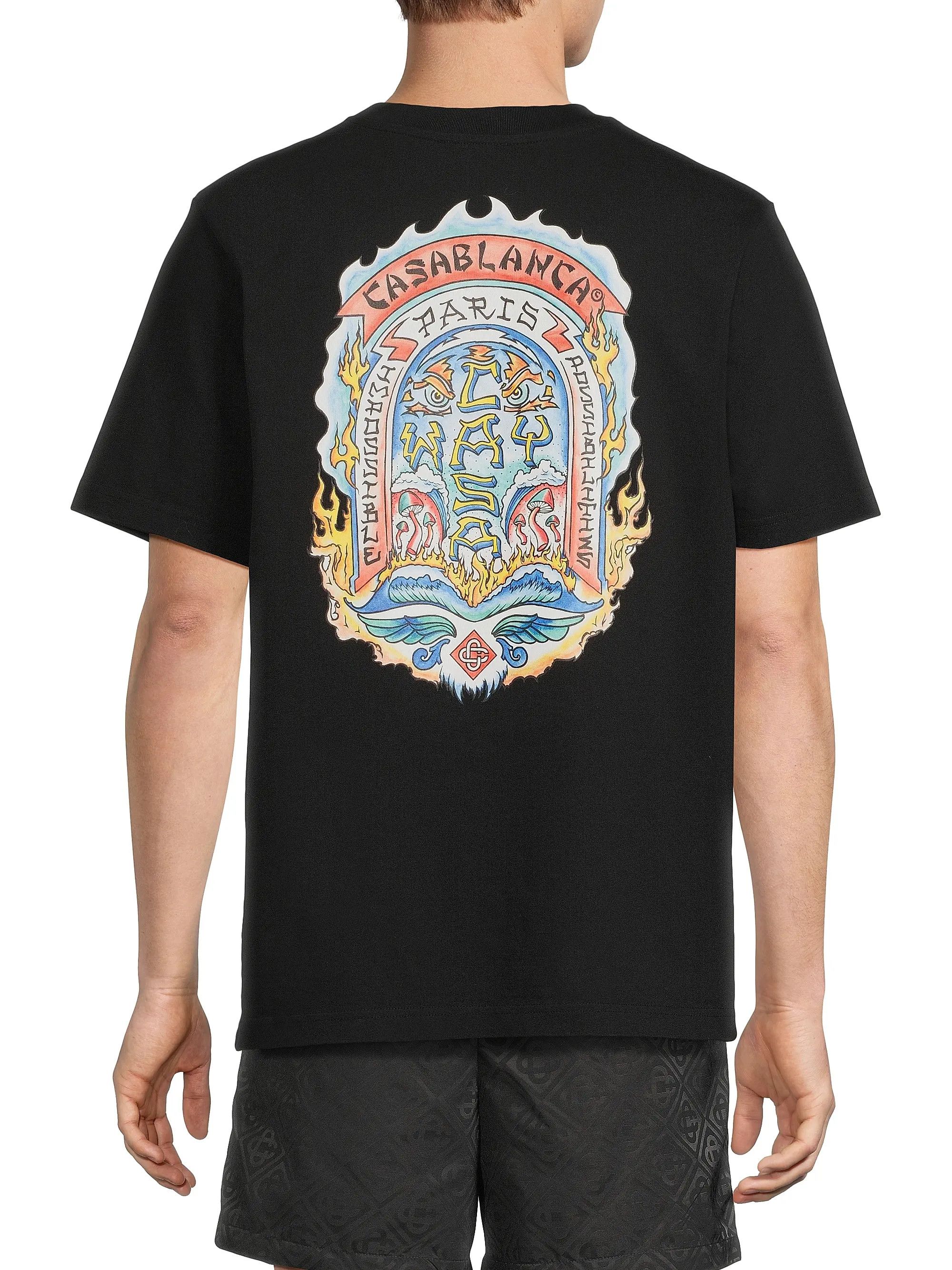 Casablanca os11x0725 Casa Way Skate Printed T-Shirt in Black Size US XL / EU 56 / 4 - 5 Thumbnail