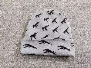 Other AK47 Allover Graphics Beanie Hat Grey Color Size ONE SIZE - 1 Thumbnail