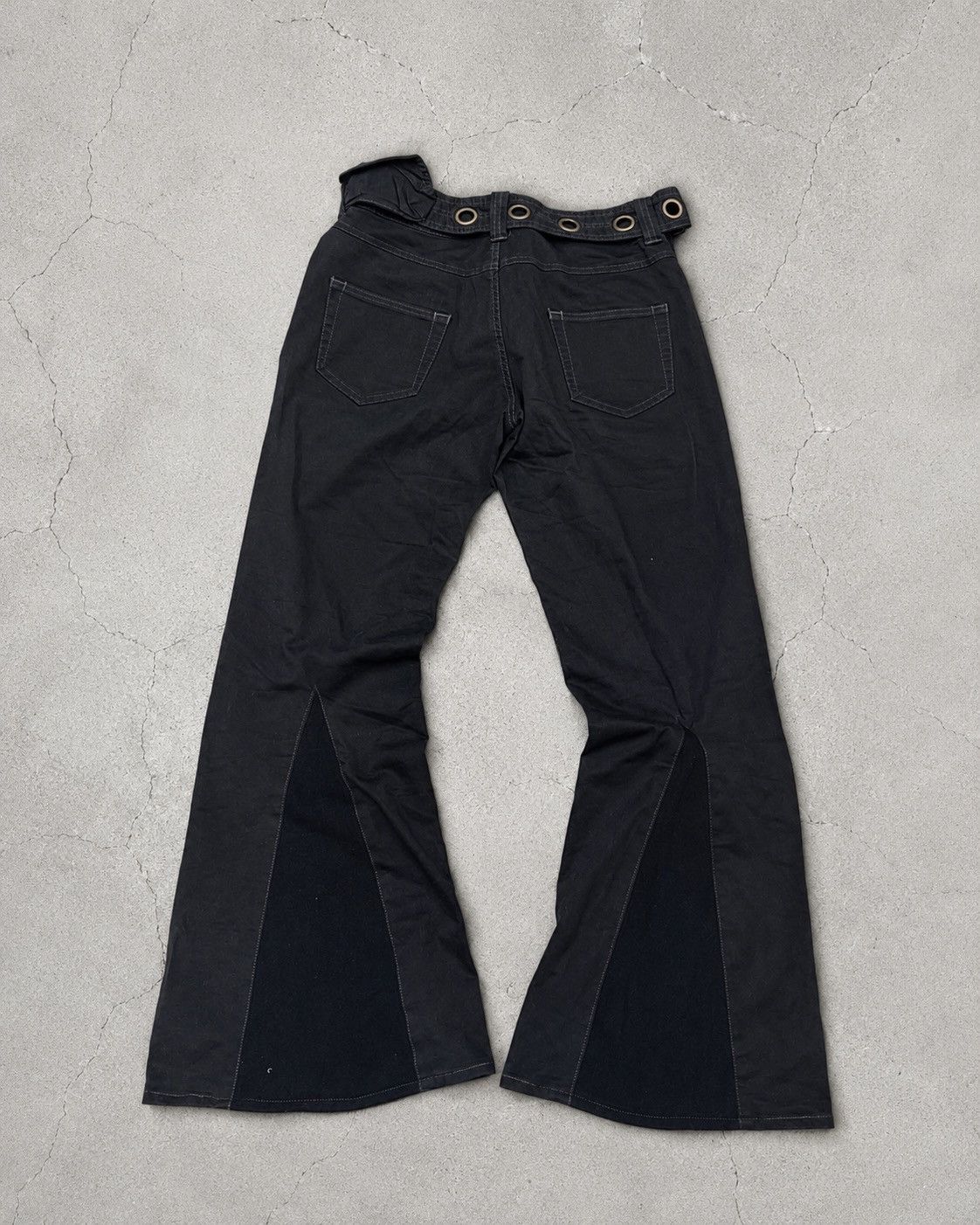 Japanese Brand VERTGARMENTS belted witb pocket flare cargo pants Size US 28 / EU 44 - 2 Thumbnail