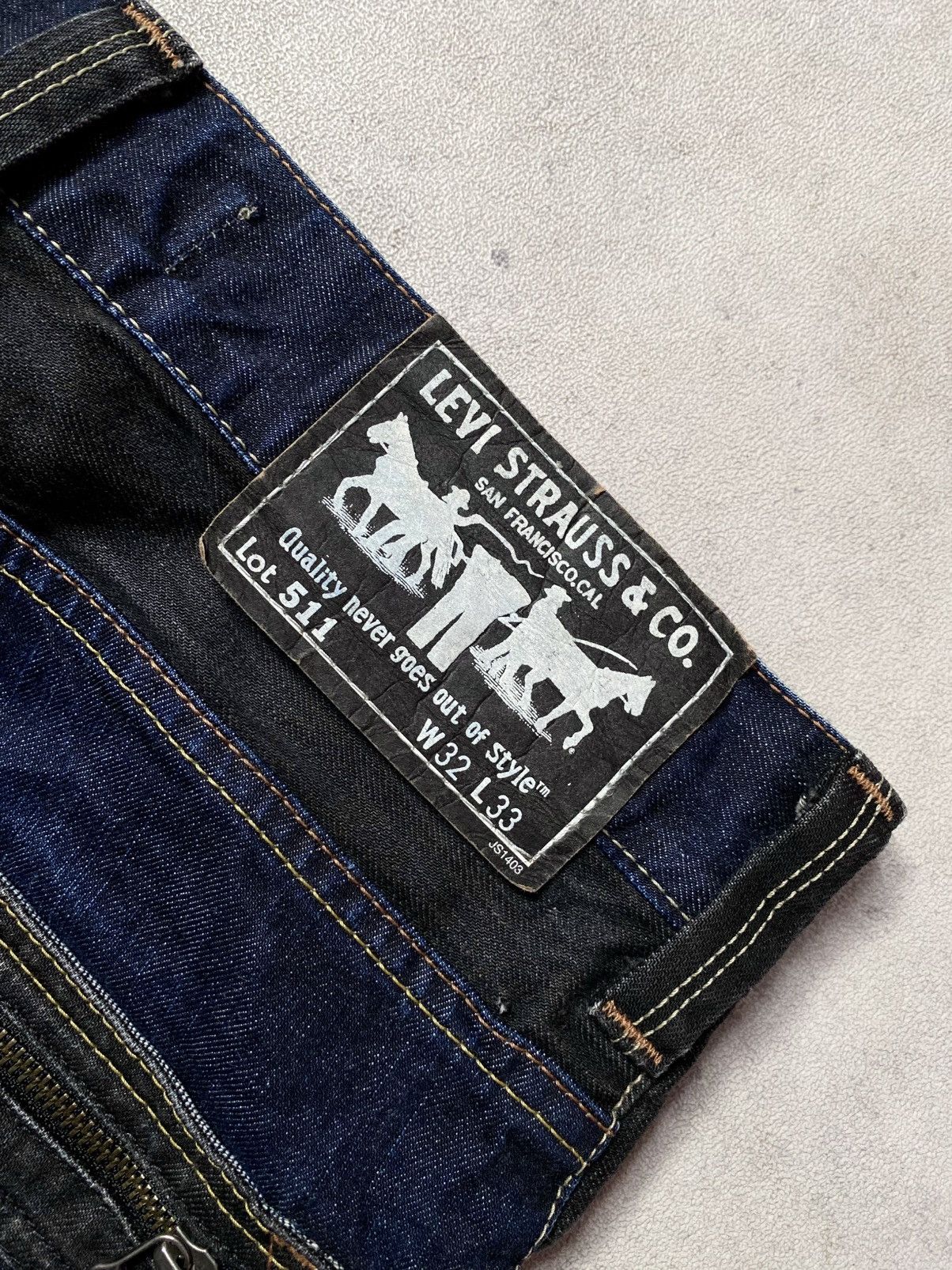 Levi's Vintage 00s Levis 511 Japan Zip Pocket Indigo Denim Size US 32 / EU 48 - 14 Thumbnail