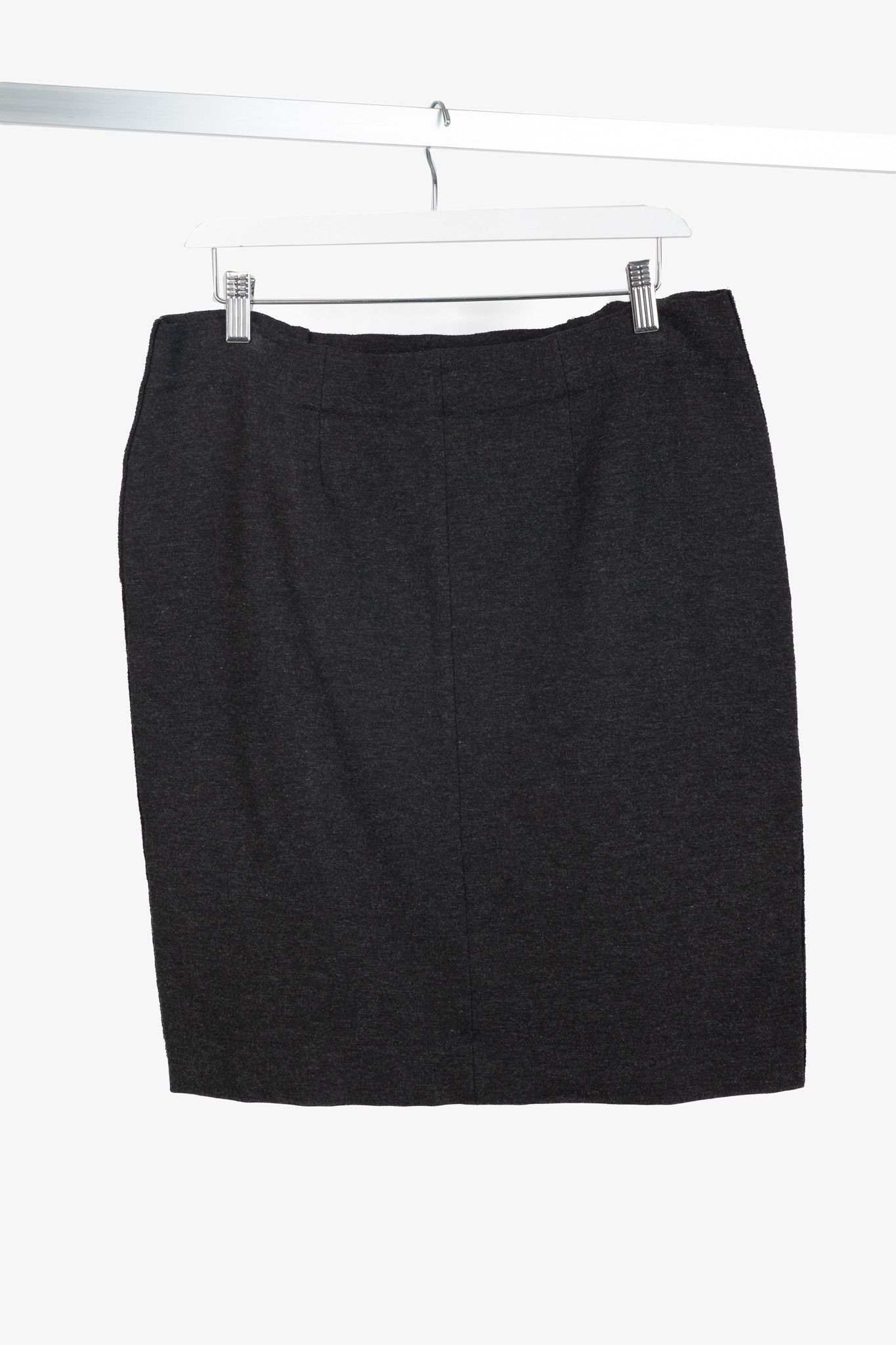 Marie Saint Pierre Marie Saint Pierre Charcoal Ponte Raw-Seam Pencil Skirt Size 32" / US 10 / IT 46 - 2 Thumbnail