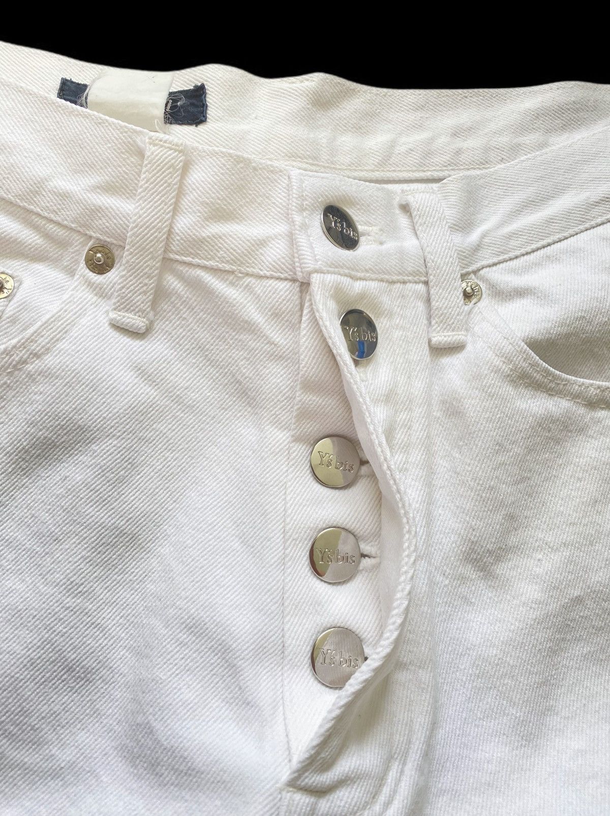 Y's Vintage Iwish Y’s Bis Yohji Yamamoto Crisp White Jeans Size US 28 / EU 44 - 6 Thumbnail