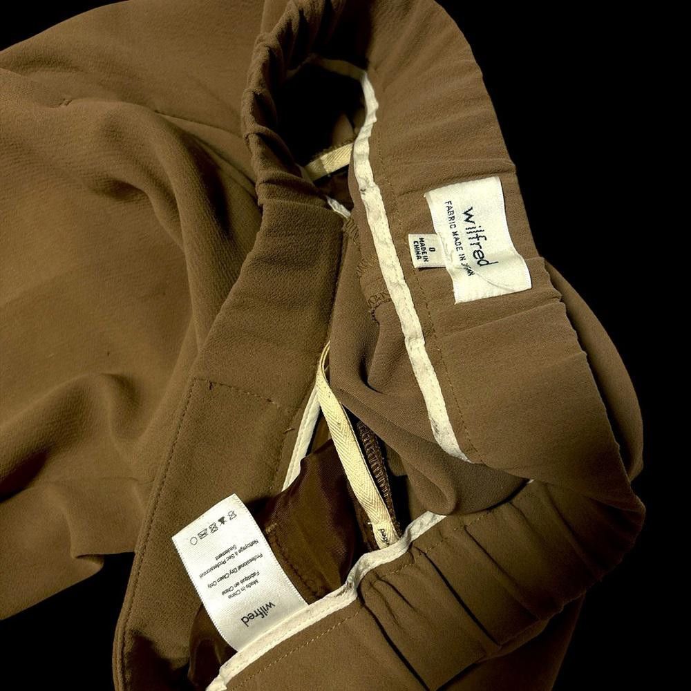Designer Wilfred Brown Pull-On Pants Size 0 Size 25" / US 0 / IT 36 - 4 Thumbnail
