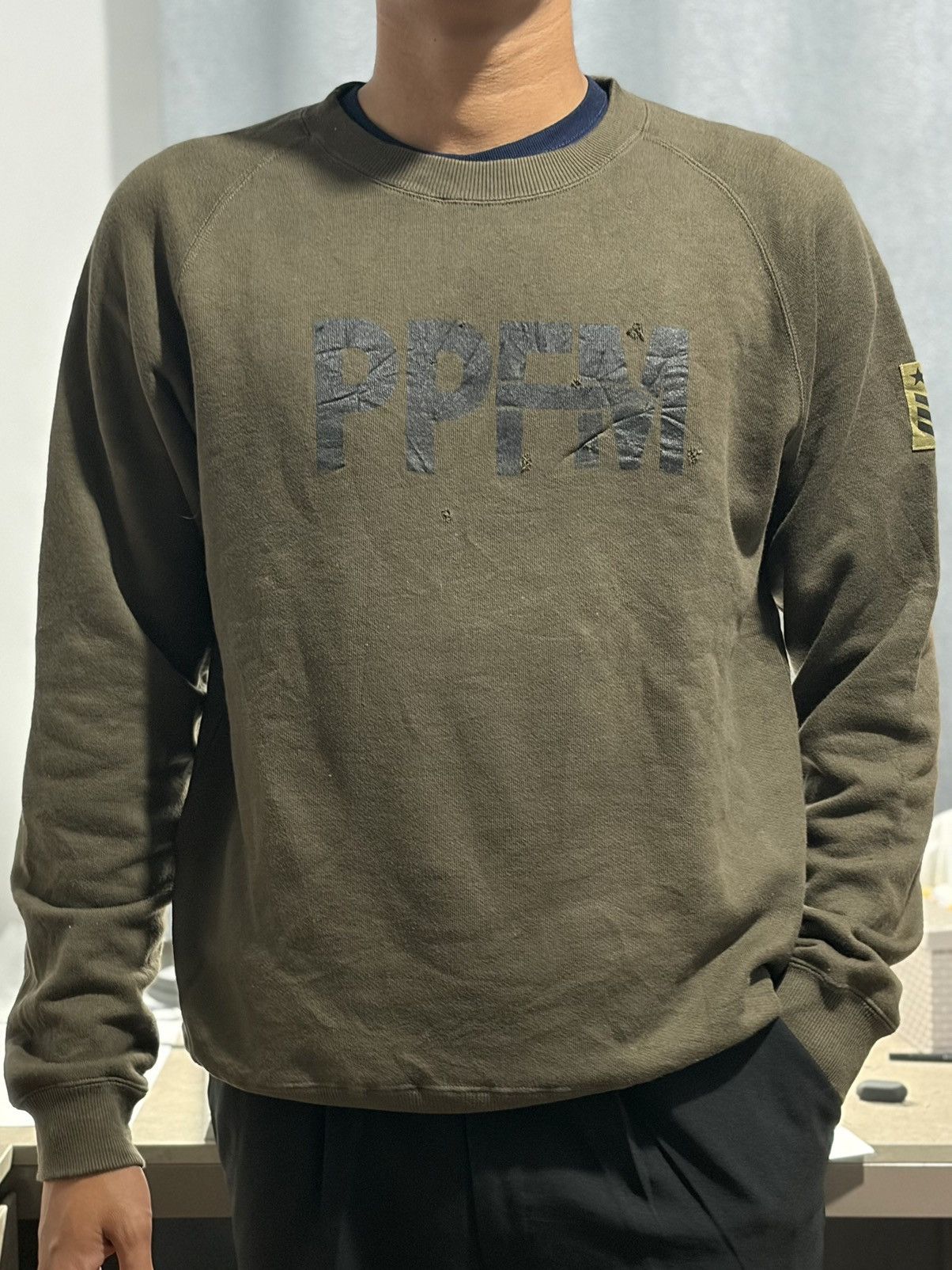 PPFM ppfm millitary distressed sweatshirt Size US L / EU 52-54 / 3 - 1 Thumbnail