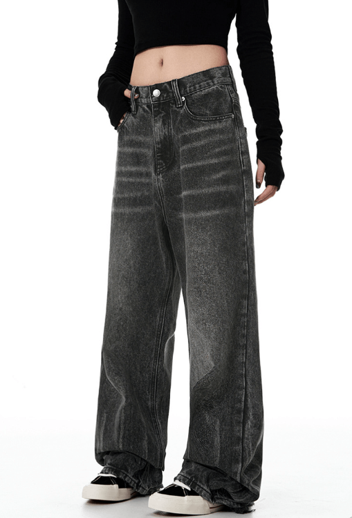 Japanese Brand × Jean American straight trendy washed loose wide-leg vintage jeans Size US 32 / EU 48 - 3 Thumbnail