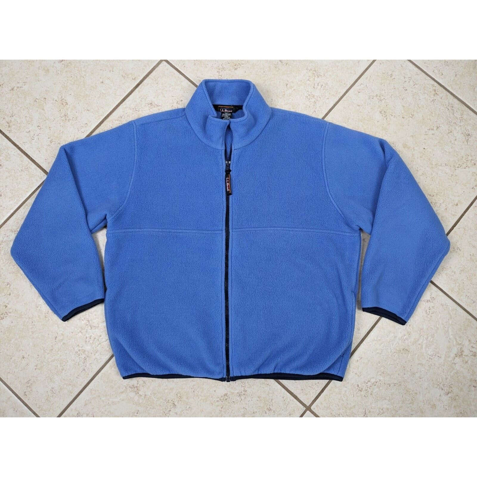 L.L. Bean Vtg LL Bean Jacket Light Blue Lavender Fleece Zip Polartec Size L / US 10 / IT 46 - 1 Thumbnail