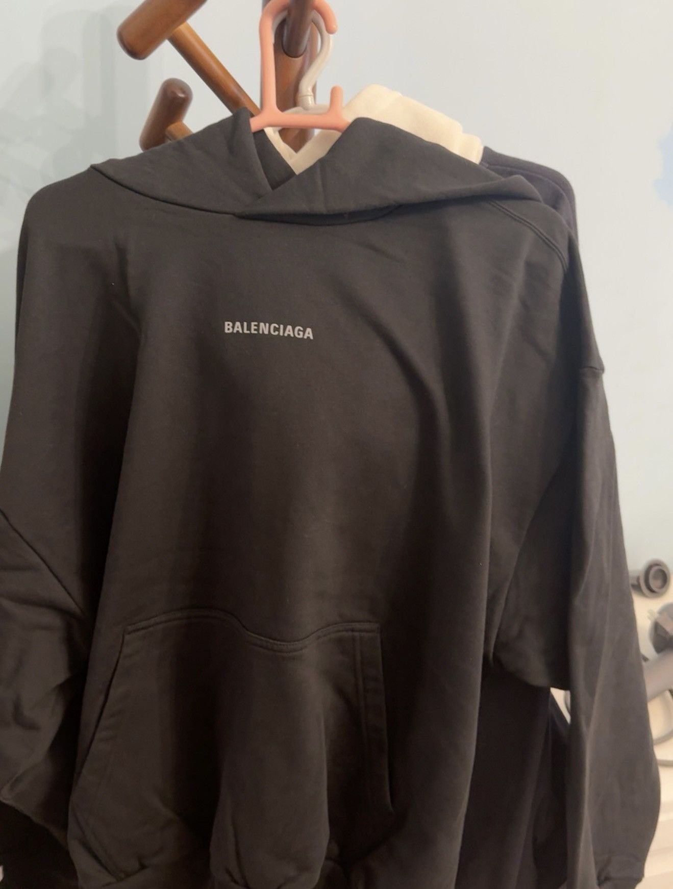 Balenciaga balenciaga logo black hoodie -DMC Size US XL / EU 56 / 4 - 7 Thumbnail