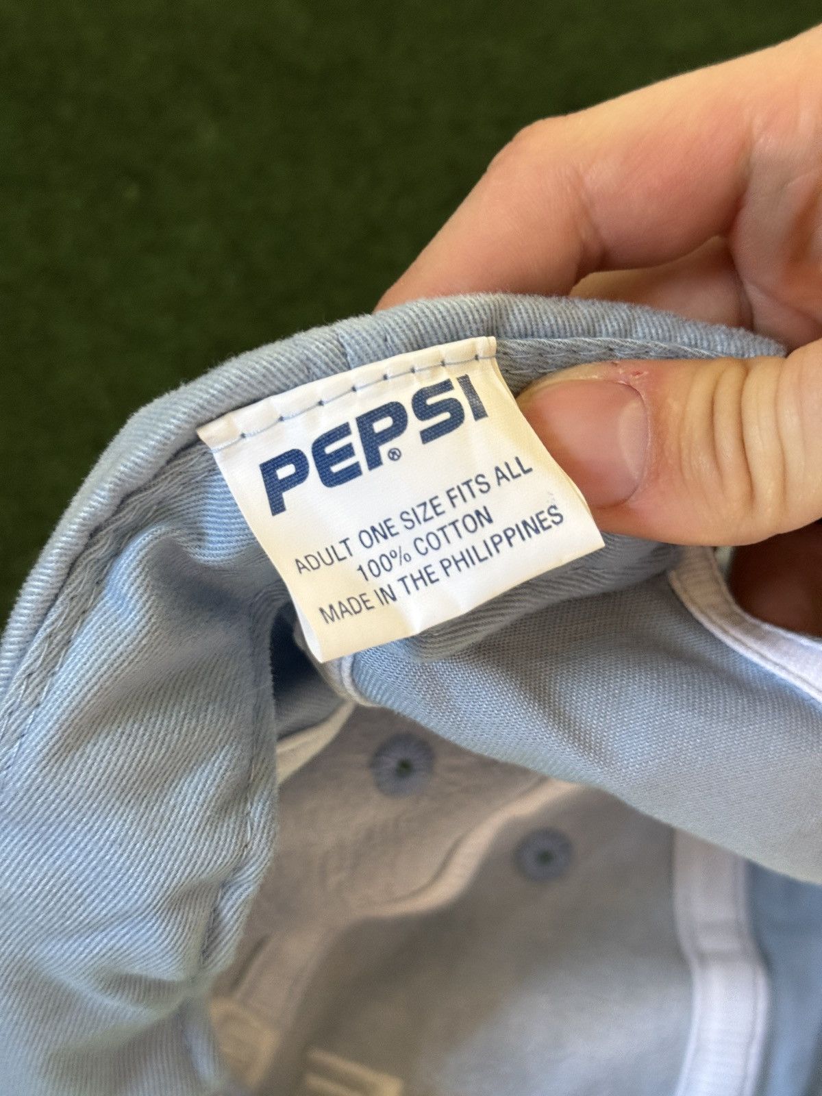 Pepsi × Vintage Vintage 90s Pepsi Cola Retro Baby Blue Snapback Cap Hat Size ONE SIZE - 7 Thumbnail