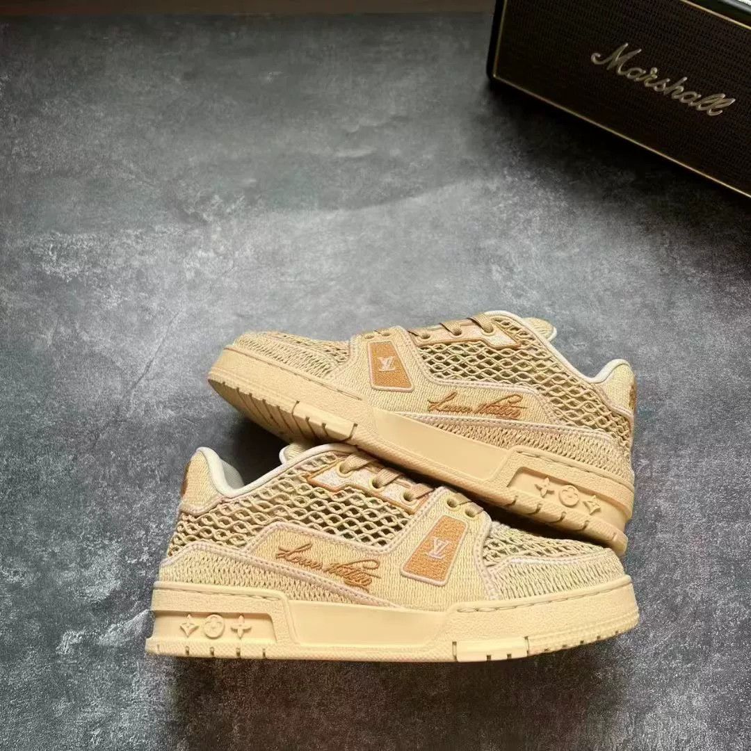 Louis Vuitton Louis Vuitton Training Beige Lowtop Sneakers 37 Women Size US 6.5 / IT 36.5 - 1 Thumbnail