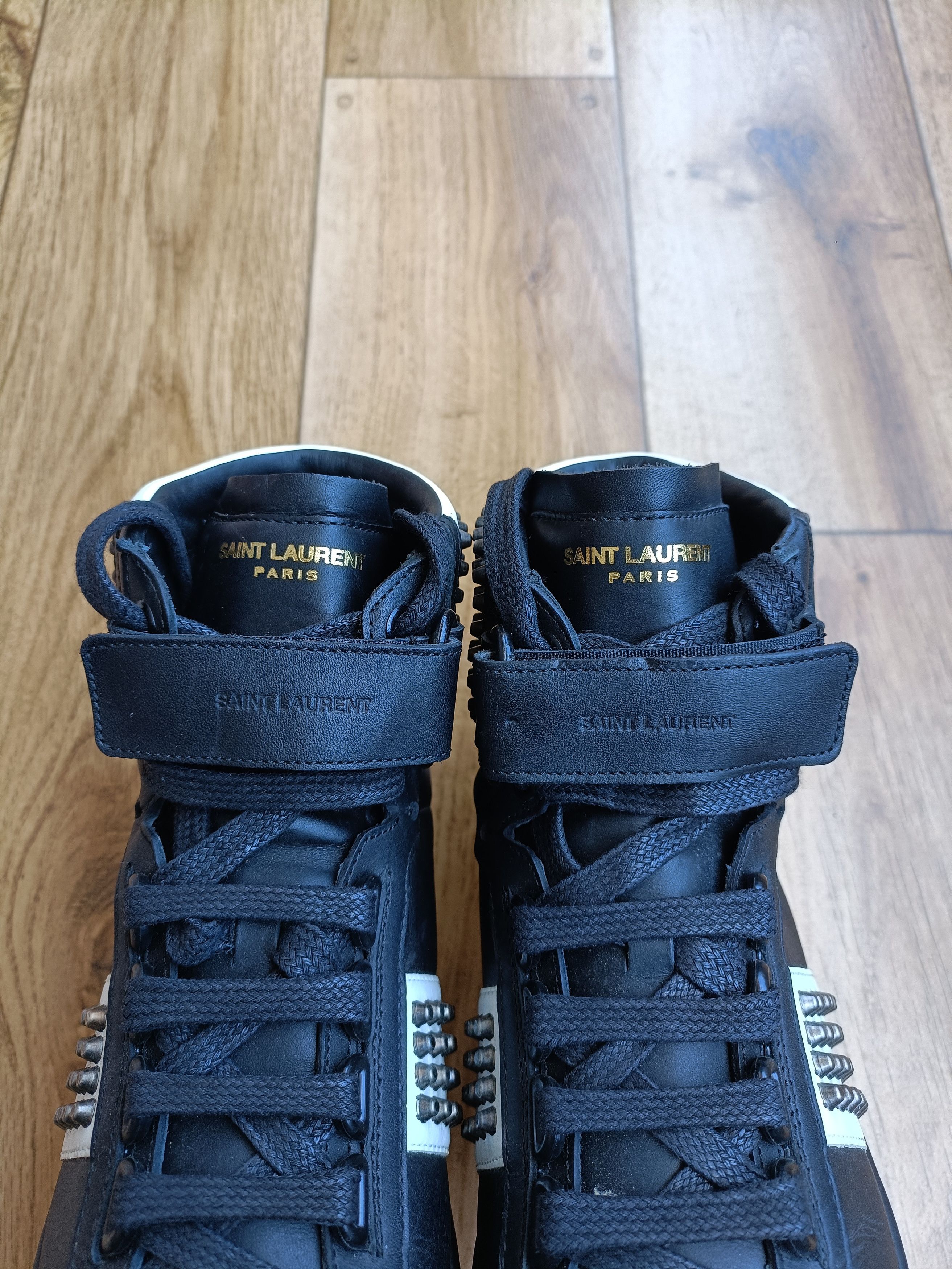Saint Laurent Paris Saint Laurent High Top Trainers Size US 5 / IT 35 - 6 Thumbnail