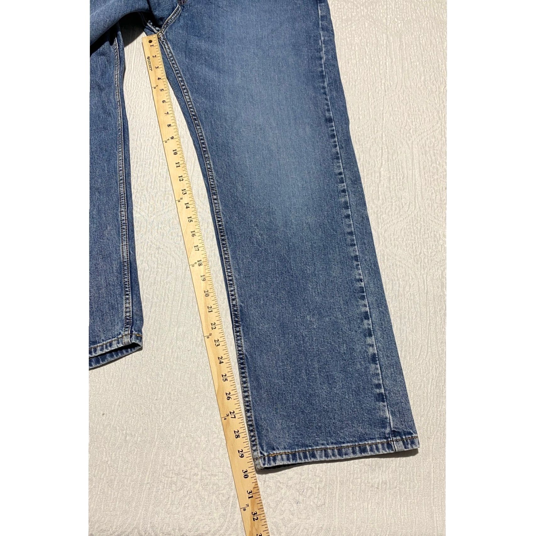 Levi's Levi's 505 Jeans Regular Fit Men Blue Denim 40x30 Classic Casual – 5-Pocket, Zip Button, Cotton Blend, Medium Wash, Straight, Mens Size US 40 / EU 56 - 7 Thumbnail