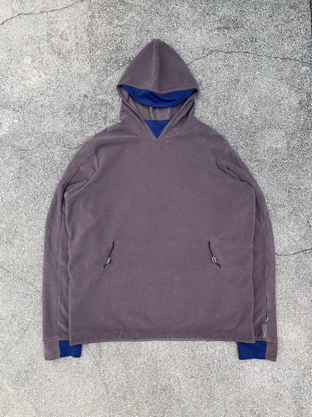 Nike Vintage 00s Euro Nike Fleece Hoodie ACG Morse Code Spackman Size US S / EU 44-46 / 1 - 1 Thumbnail