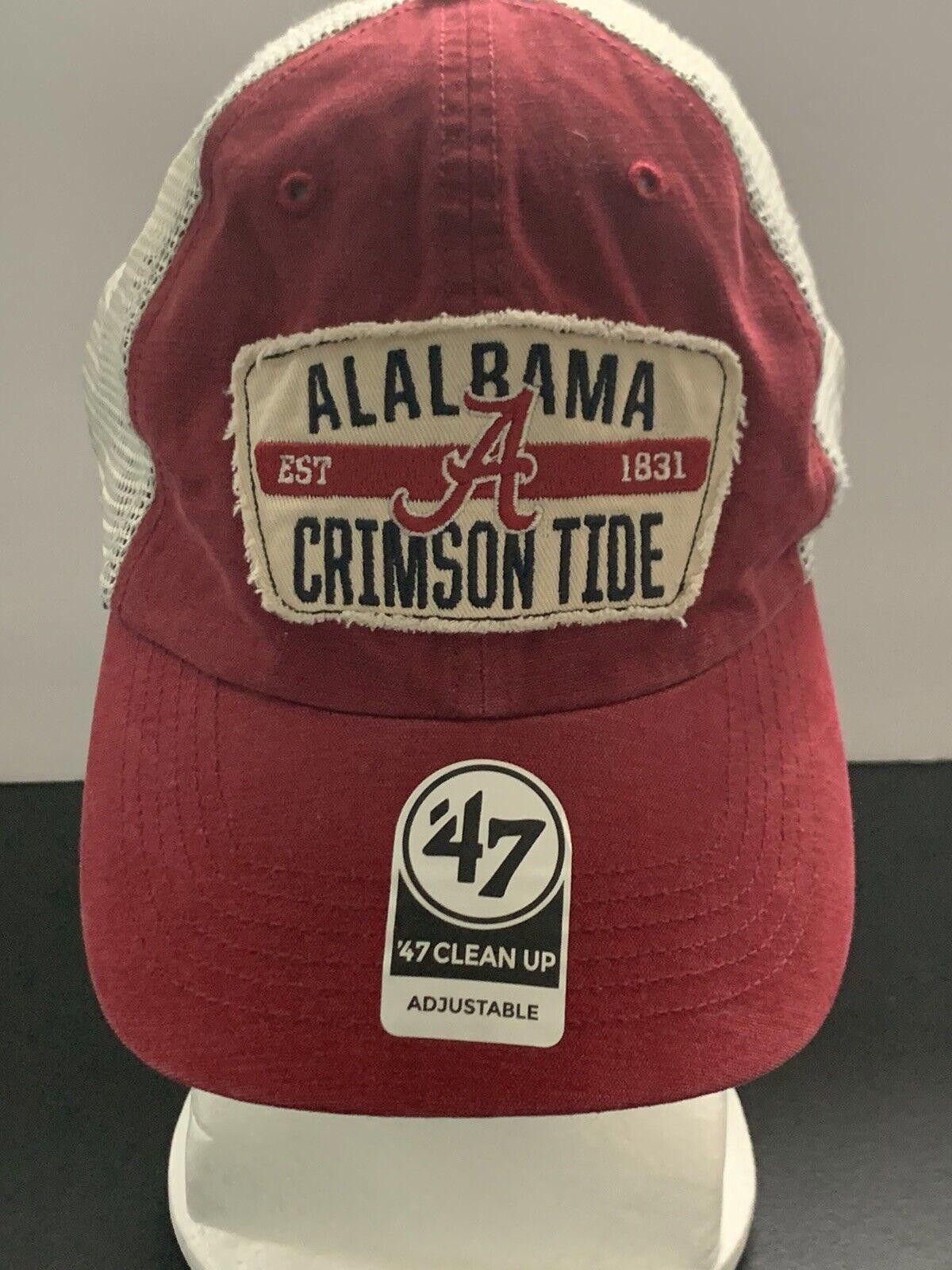 47 Brand NWT Alabama Roll Tide Hat Cap Red Adjustable Strapback Size ONE SIZE - 1 Thumbnail