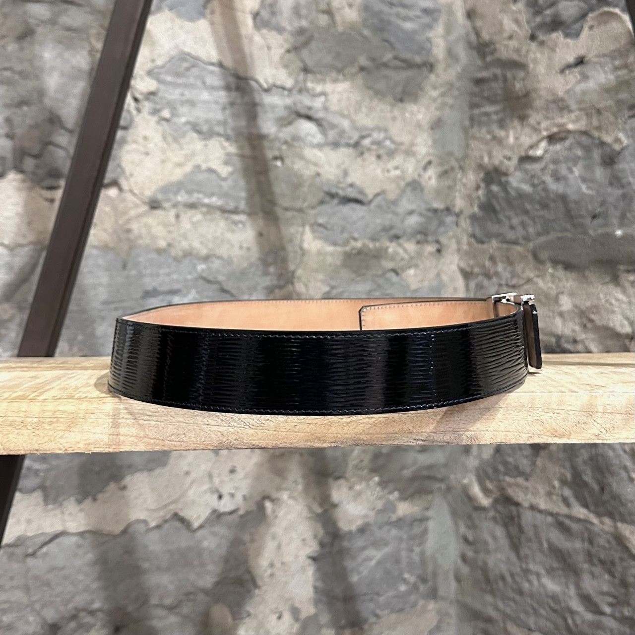 Louis Vuitton Louis Vuitton Black Epi Electric LV Initiales 40mm Belt Size 32 - 6 Thumbnail