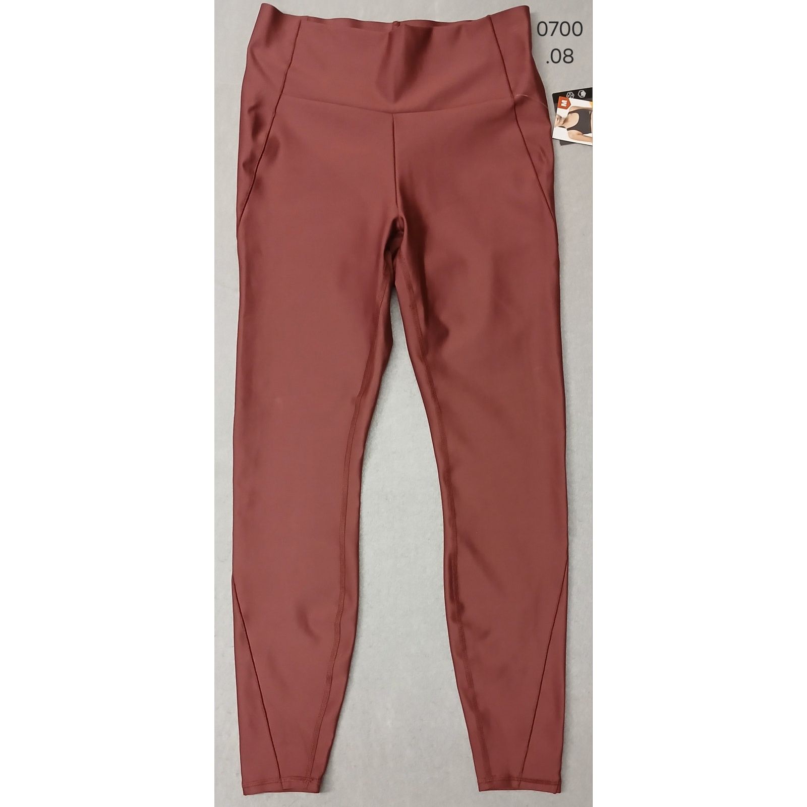 Avia Avia (M 8-10) Maroon Women's Stretch Workout Leggings Size 24" / US 00 / IT 34 - 1 Thumbnail