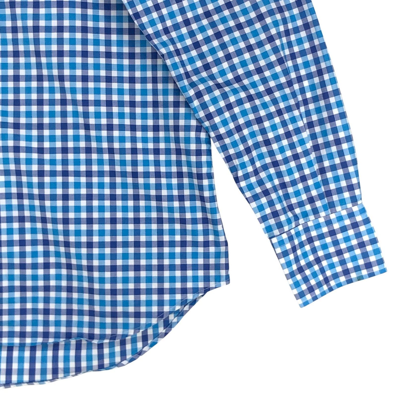 Canali Canali Dress Shirt M Blue Teal Gingham Check Long Sleeve Size US M / EU 48-50 / 2 - 5 Thumbnail