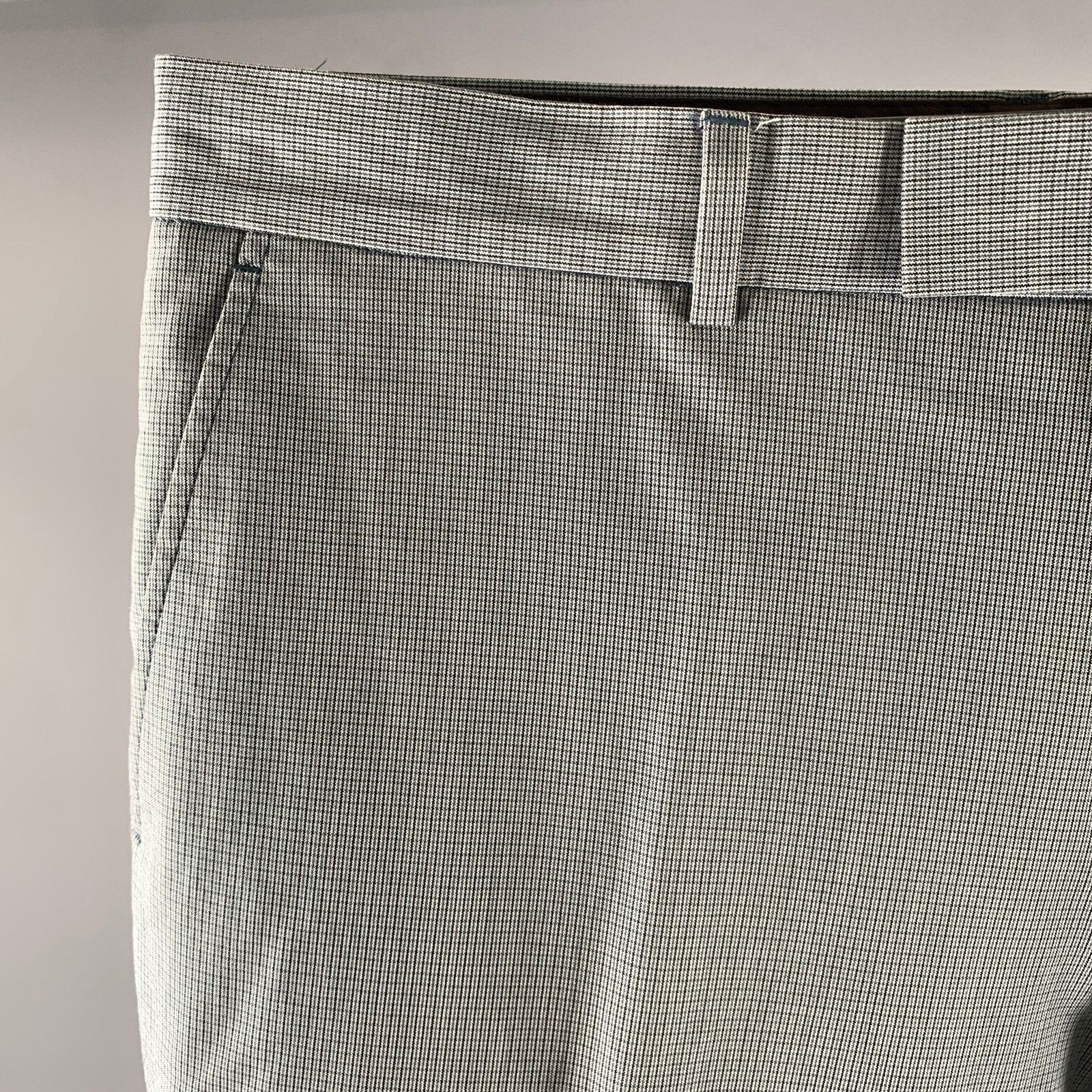Paul Smith PS by PAUL SMITH Size 38 Blue Grey Grid Cotton Dress Pants Size US 38 / EU 54 - 2 Thumbnail
