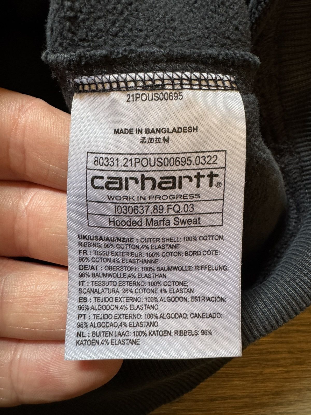 Carhartt Wip Carhartt WIP Faded Black Pullover Hoodie Size US M / EU 48-50 / 2 - 9 Thumbnail