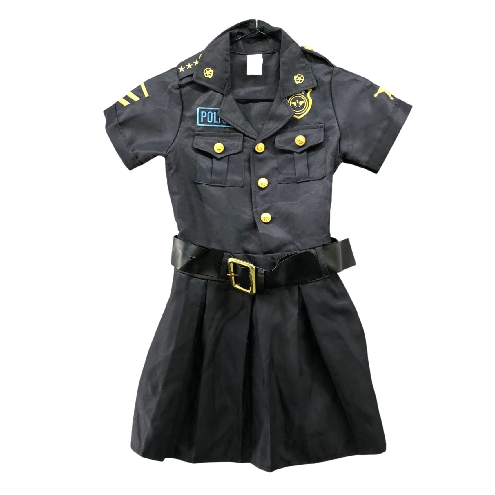 Vintage Spooktacular Creations Police Costume Dress Full Outfit Girls 6-7 S 5/6-7 Blue Elastic Polyester Dress Occupations Theme Womens (maybe "Girls") Size ONE SIZE - 2 Thumbnail