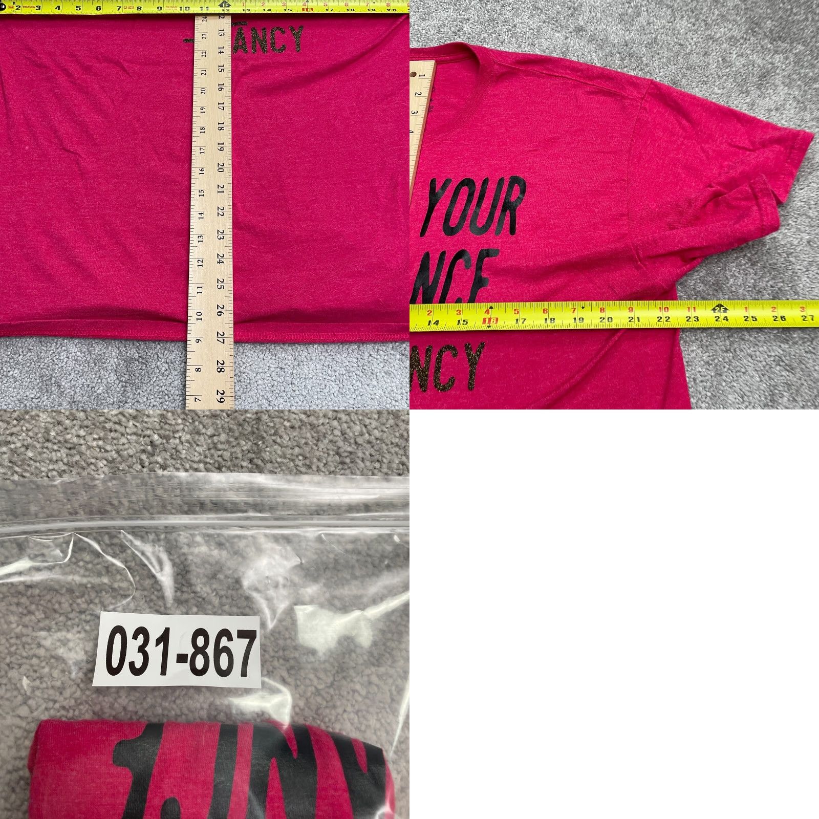 Fruit Of The Loom Fruit of the Loom T-Shirt Womens Large Red Graphic Print Casual Style Modern Lyrics Size L / US 10 / IT 46 - 8 Thumbnail