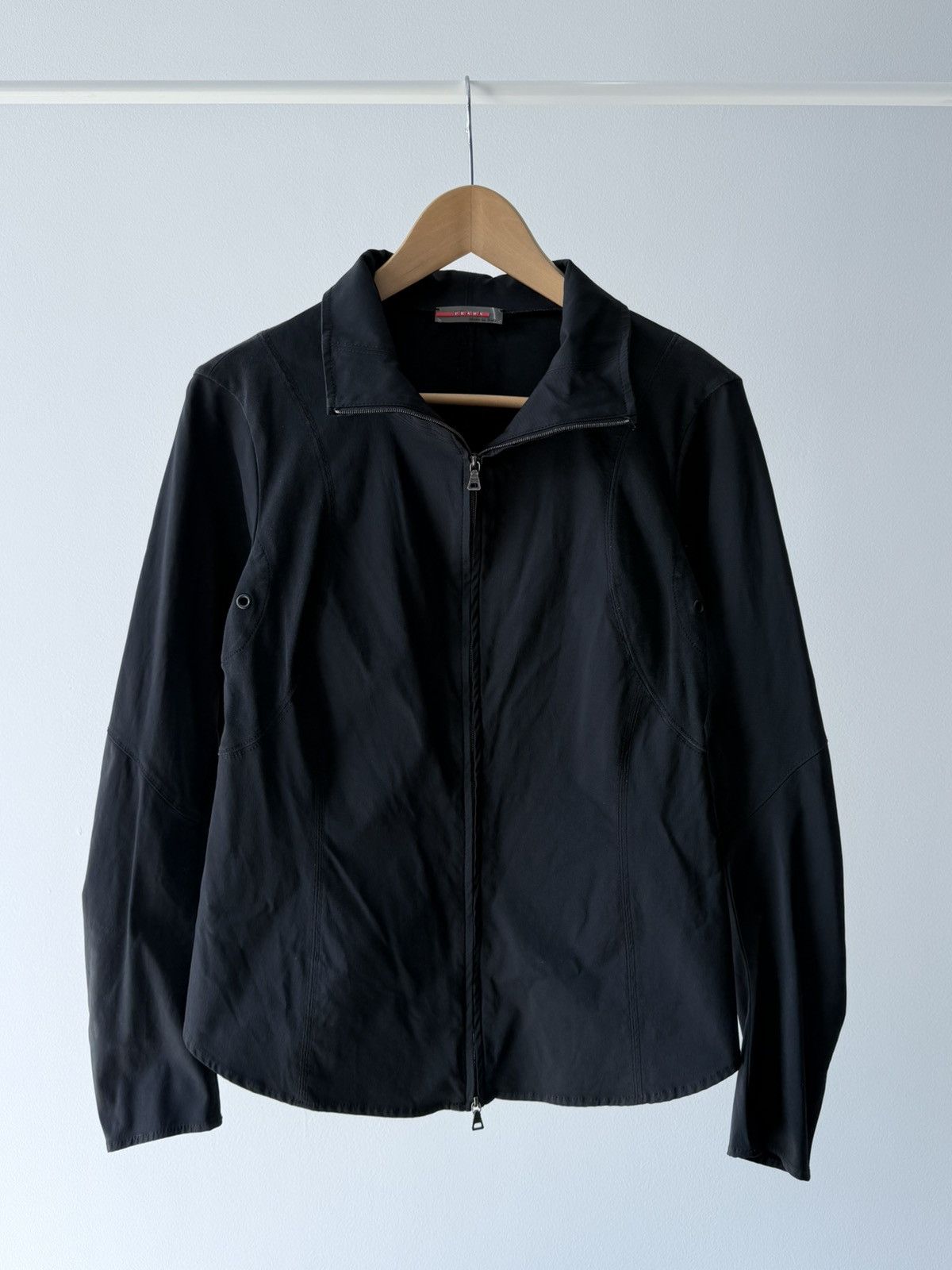 Prada 2000s Prada Grey Layered Zip-up Jacket | Grailed