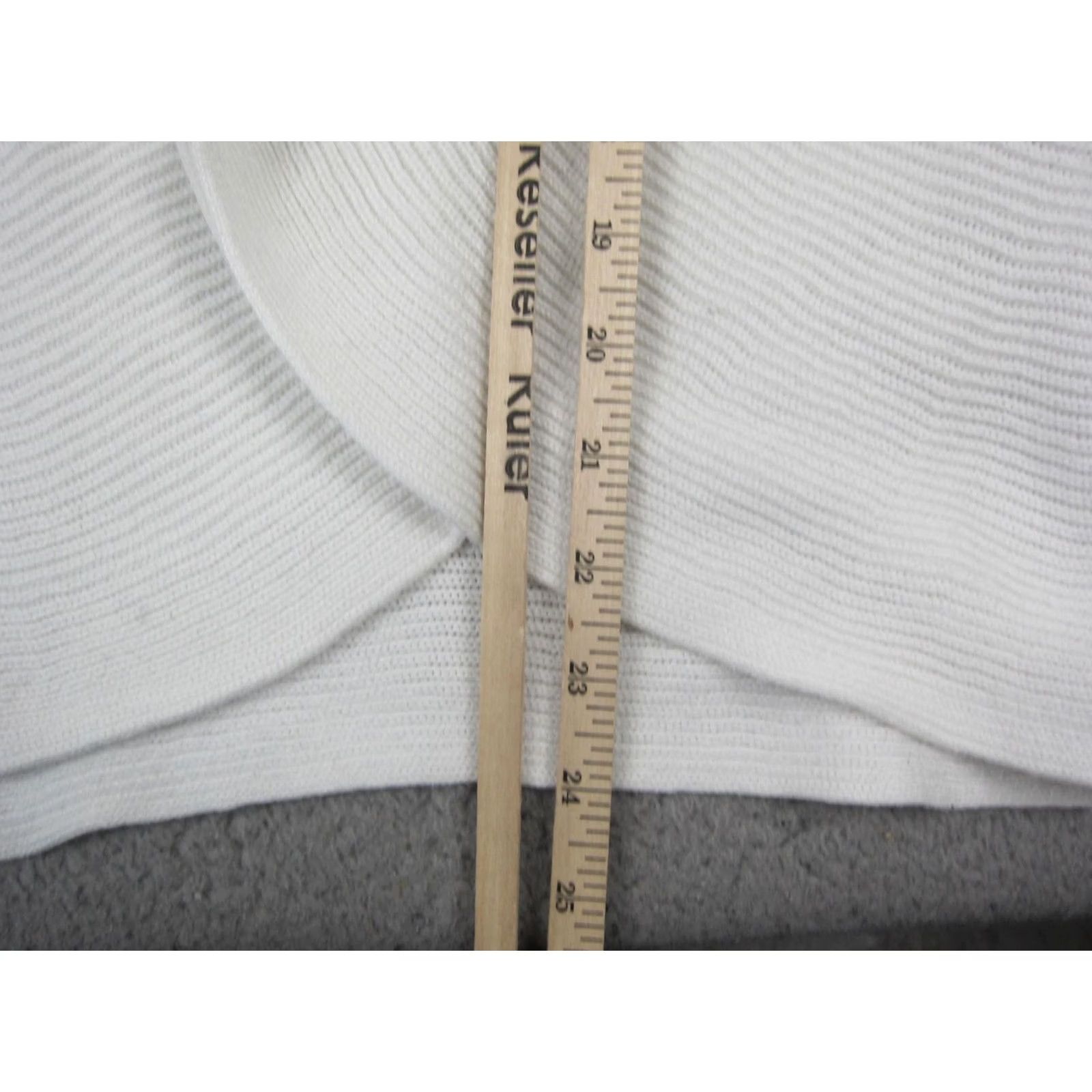 Ralph Lauren Ralph Lauren Cardigan Womens Small White Open Front Knit Sweater Cotton LRL 90s Size S / US 4 / IT 40 - 7 Thumbnail