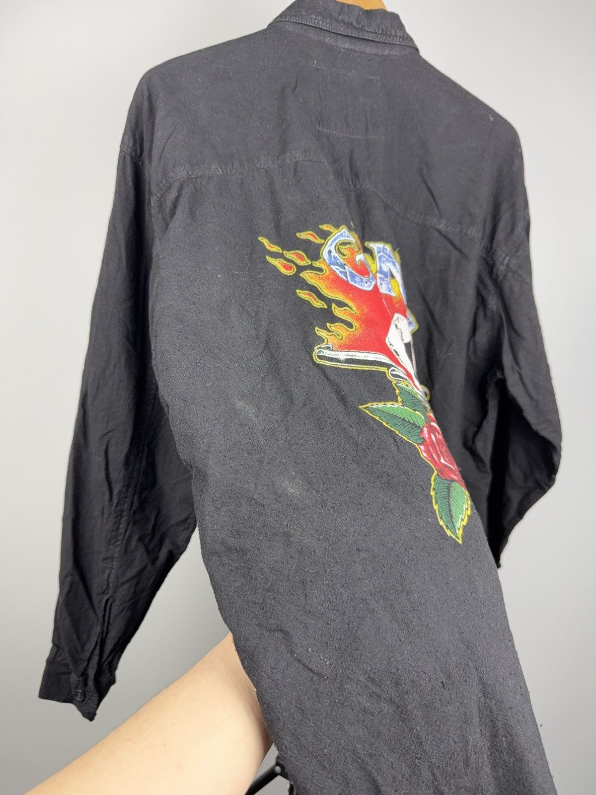 Guns N' Roses 1991 Guns N Roses Big Logo Shirt Rock Band Overshirt Black Size US XL / EU 56 / 4 - 20 Thumbnail