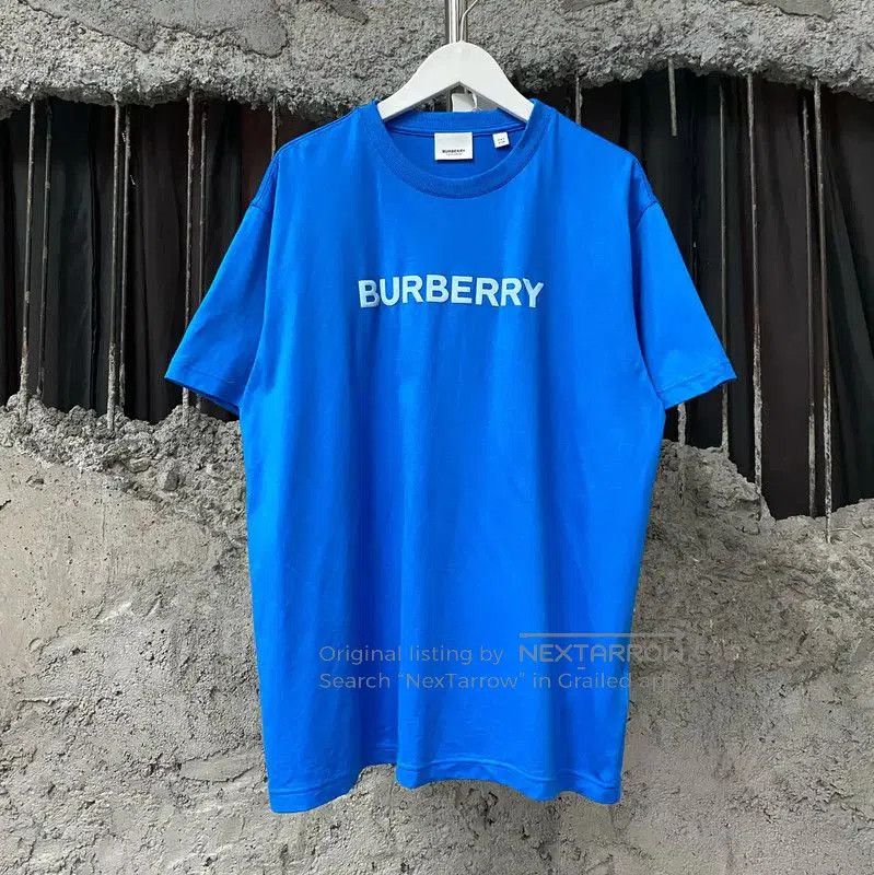 Burberry Burberry Summer Blue Cotton Short Sleeve T. Size US XXS / EU 40 - 1 Thumbnail