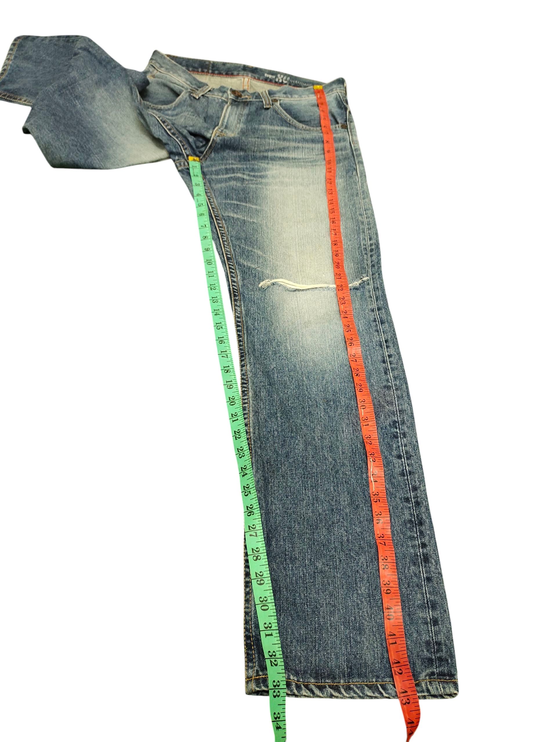 Number (N)ine × Undercover Vintage Edwin Xv Clawmark Distress Faded Denim Jeans Size US 32 / EU 48 - 16 Thumbnail