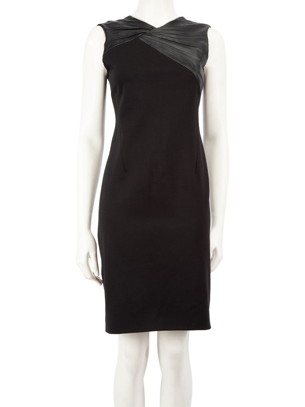 image of Halston Heritage Black Knee Length Sleeveless Dress, Women's (Size Small)