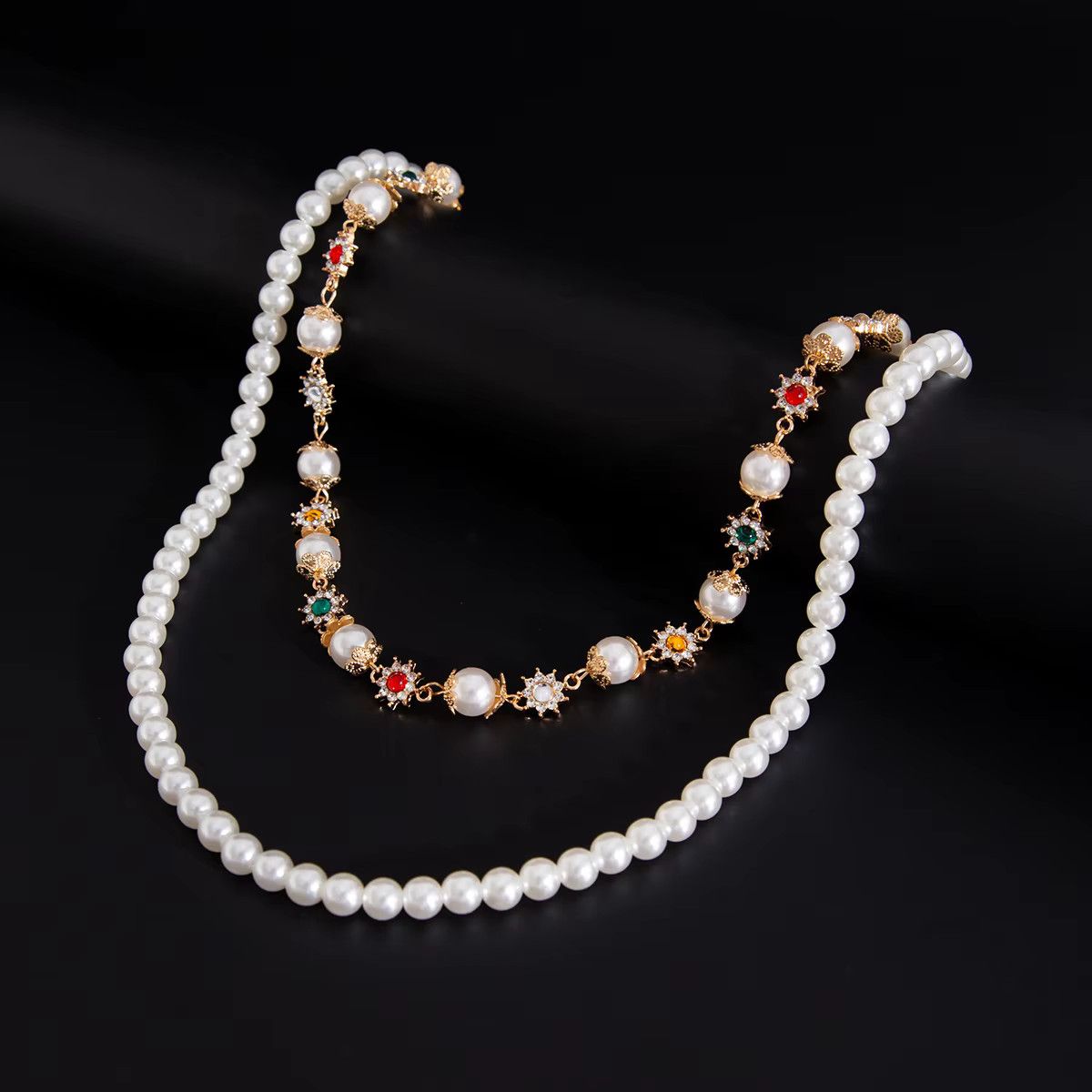 Jewelry Exquisite Imitation Pearl Keychain Wallet Belt Pants Chain Size ONE SIZE - 7 Thumbnail