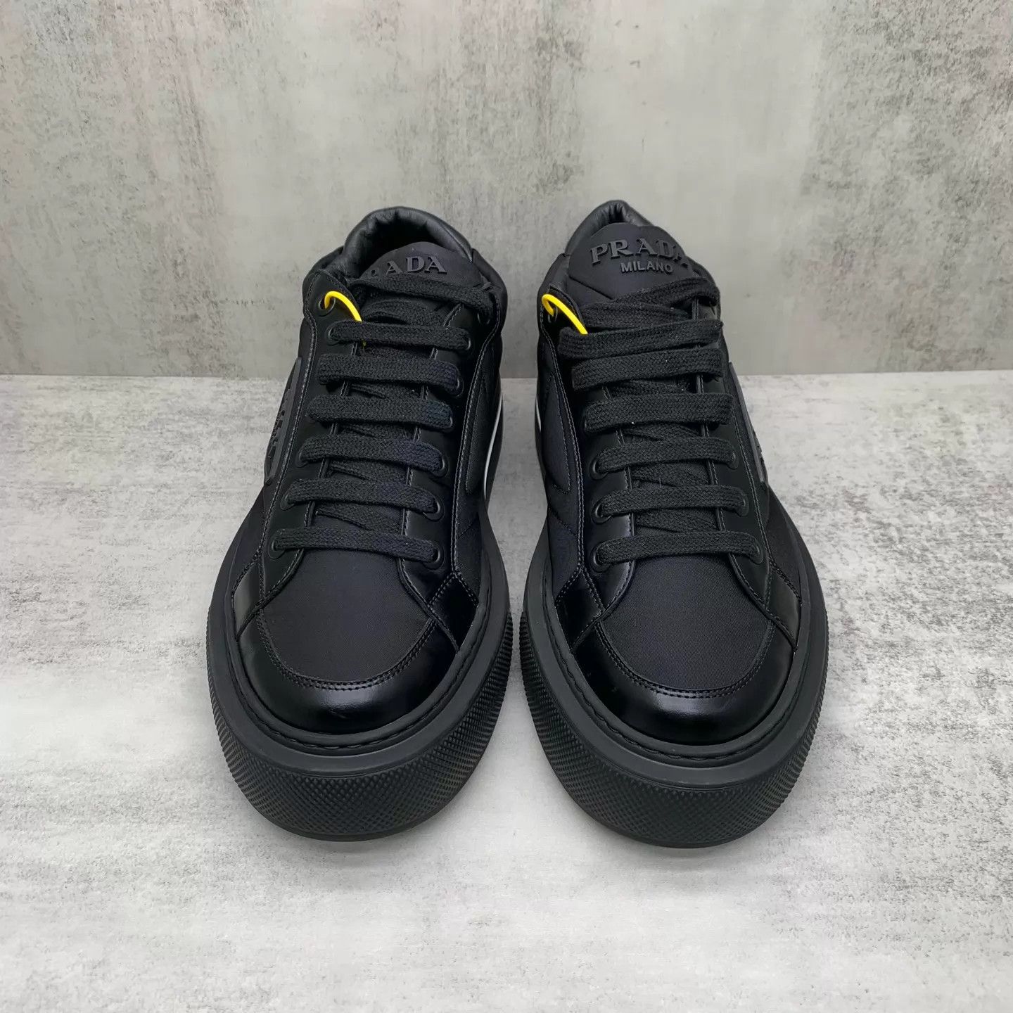 Prada Prada Black Triangle Logo Platforms Size 41 98 New Size US 8 / EU 41 - 4 Thumbnail