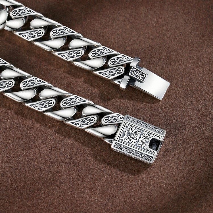 Jewelry S925 Timeless Vine Garland Buckle Retro Tank Bracelet Size ONE SIZE - 4 Thumbnail