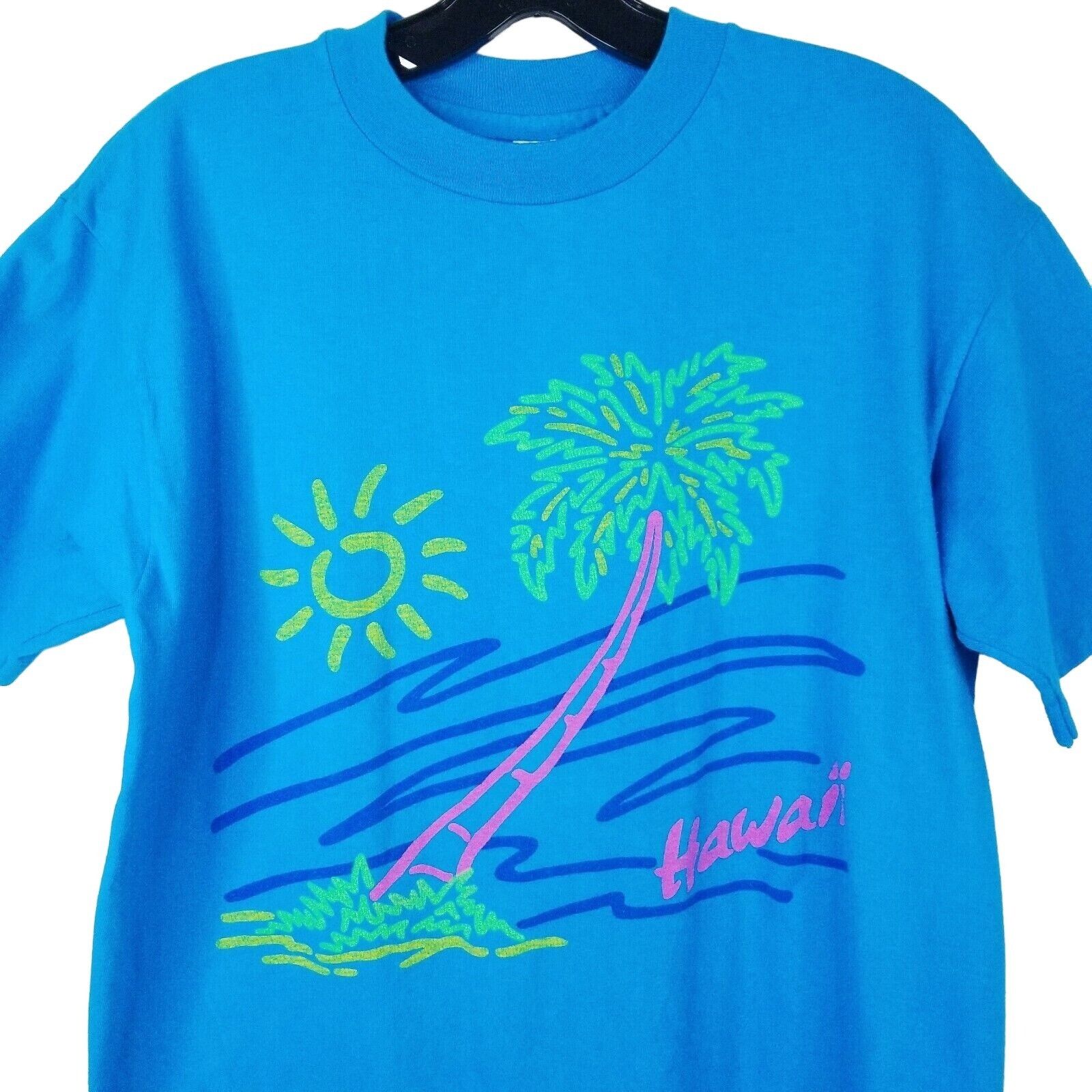 Hanes Hanes Single Stitch Hawaii T Shirt Adult L Vintage 90s Palm Size US L / EU 52-54 / 3 - 1 Thumbnail