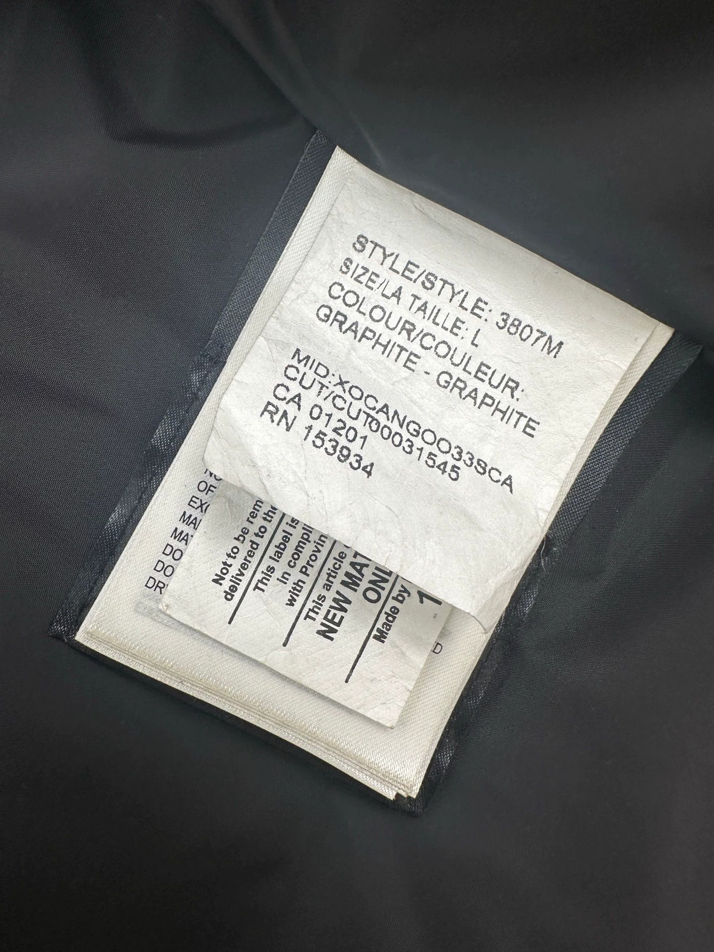 Canada Goose Canada Goose Woolford Logo Flight Down Jkt Men's Charcoal L Size US L / EU 52-54 / 3 - 9 Thumbnail