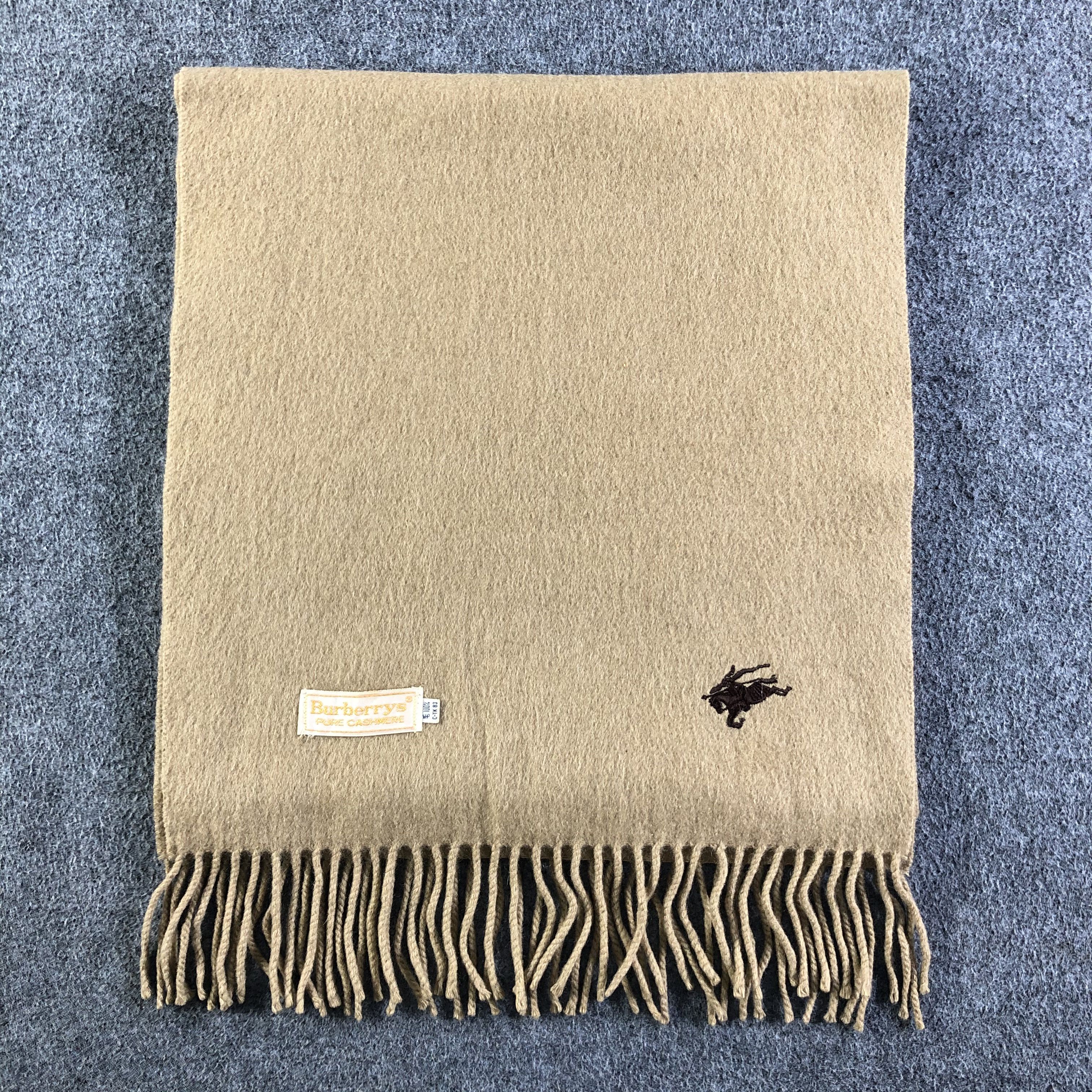 Burberry Burberrys Pure Cashmere Scarf / Muffler / Neckwear P083 Size ONE SIZE - 2 Thumbnail