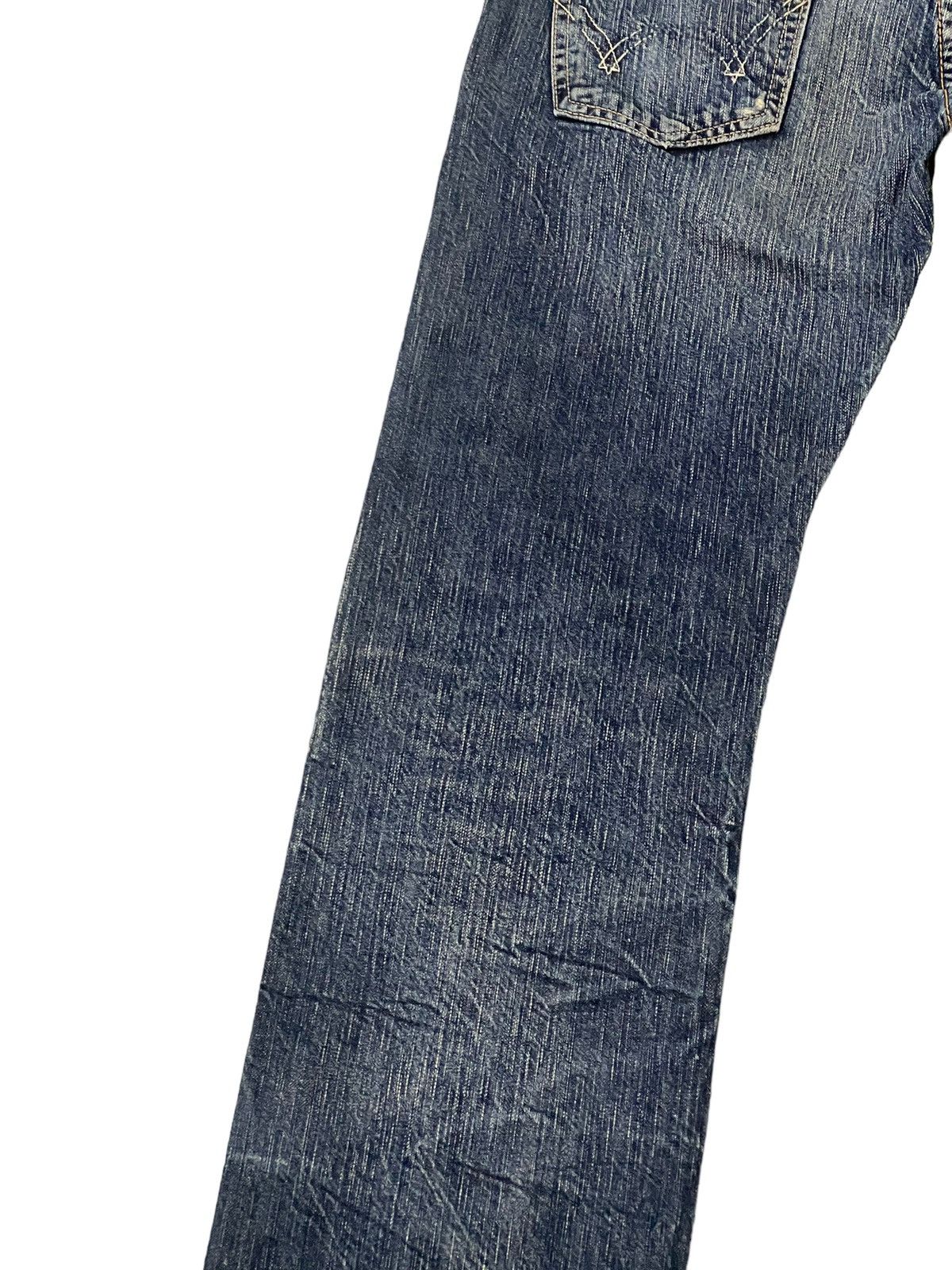 Edwin Stone Wash Jeans Edwin Japan Faded Distress Slim 8🟦2 Size US 31 - 12 Thumbnail