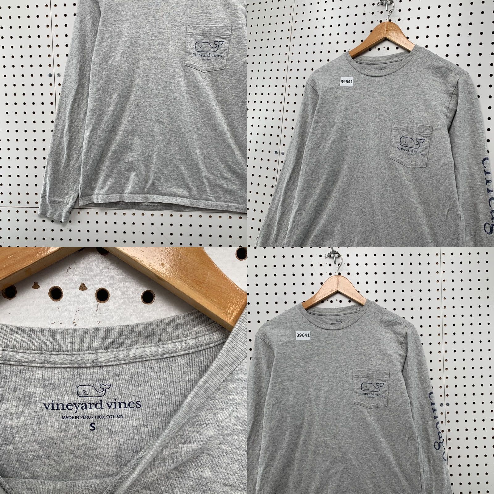 Vineyard Vines Vineyard Vines Shirt Mens Small Gray Long Sleeve Pocket Whale Graphic 19x25 Size US S / EU 44-46 / 1 - 8 Thumbnail