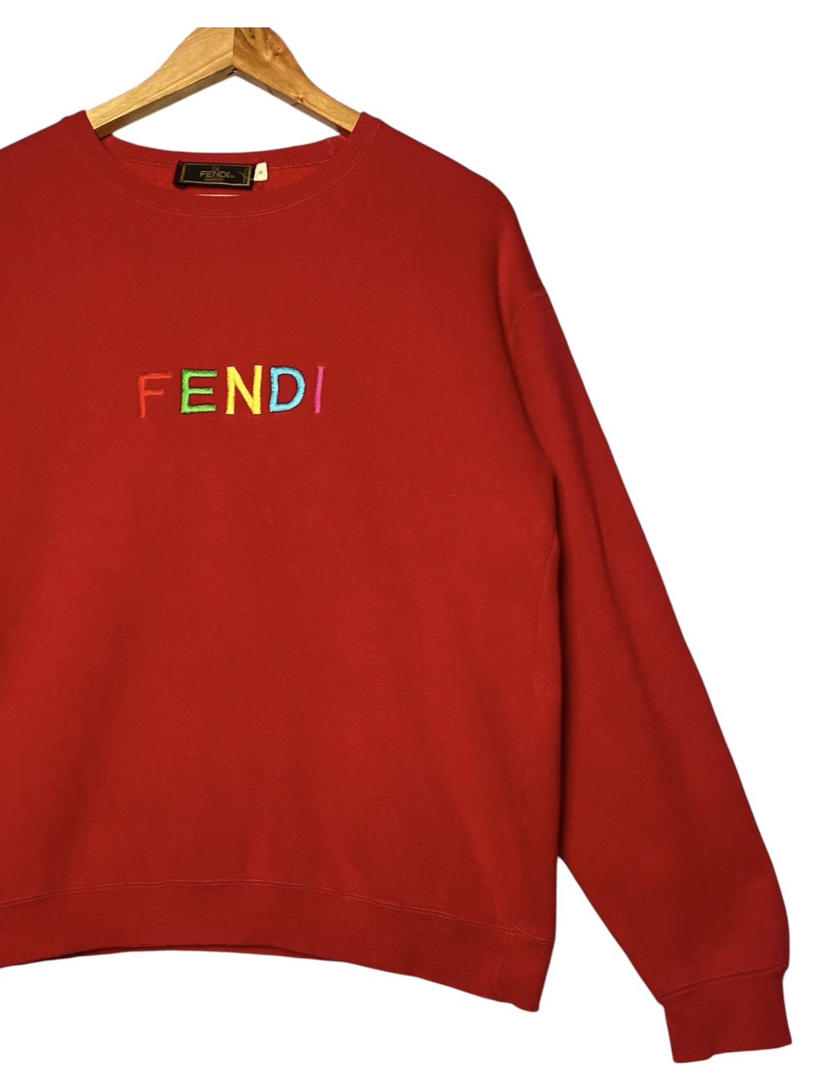 Fendi Vintage Fendi Multi Colour Logo Embroidery Sweatshirt Size US S / EU 44-46 / 1 - 3 Thumbnail
