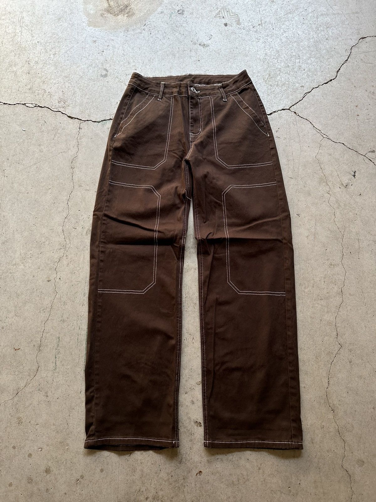 Dickies Y2K Vintage Brown wide leg cargo pants Size 30" / US 8 / IT 44 - 1 Thumbnail