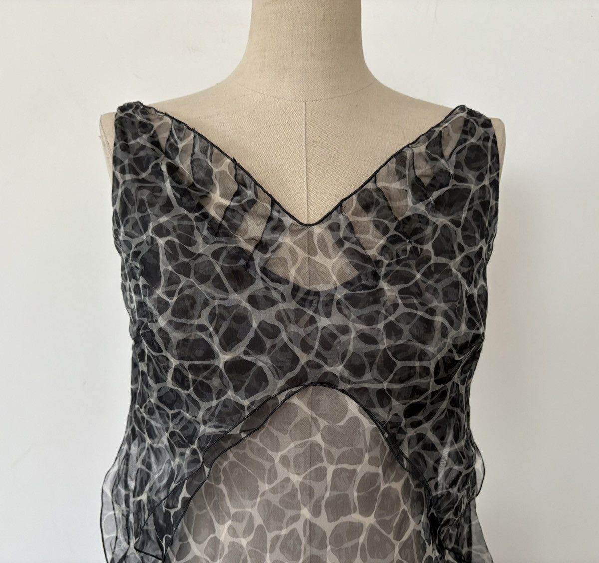 Helmut Lang 2002ss 3D cell print silk layered dress Size S / US 4 / IT 40 - 5 Thumbnail