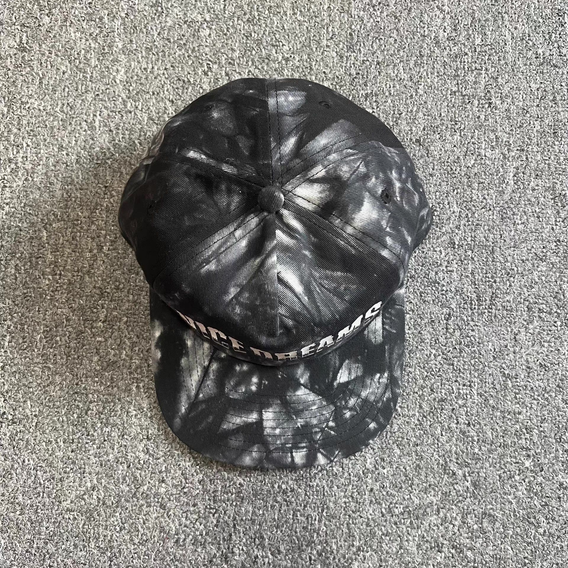 Gotcha Gotcha Washed Tie-Dye Flat Brim Baseball Cap Q7 Size ONE SIZE - 7 Thumbnail