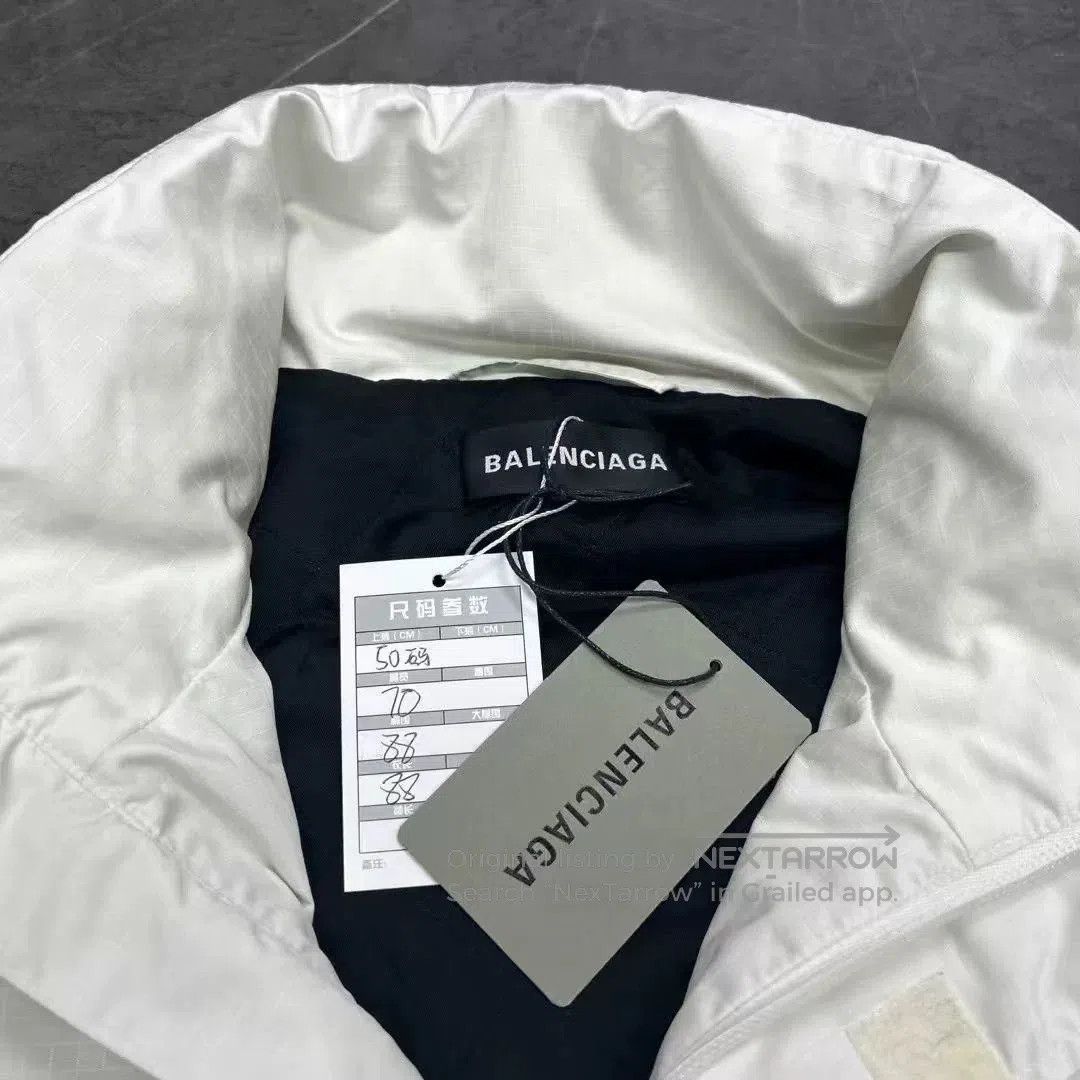 Balenciaga Balenciaga White Embroidered Logo Jacket. Size US L / EU 52-54 / 3 - 8 Thumbnail