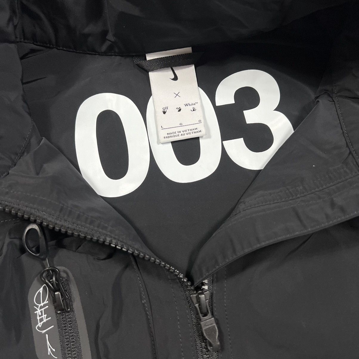 Nike × Off-White × Virgil Abloh OFF-WHITE NIKE 003 TRACKSUIT JACKET BLACK VIRGIL Size US L / EU 52-54 / 3 - 7 Thumbnail